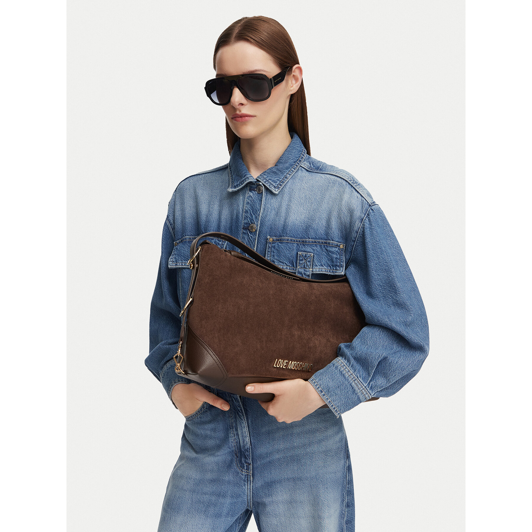 Geantă LOVE MOSCHINO JC4090PP1PLD130A Maro