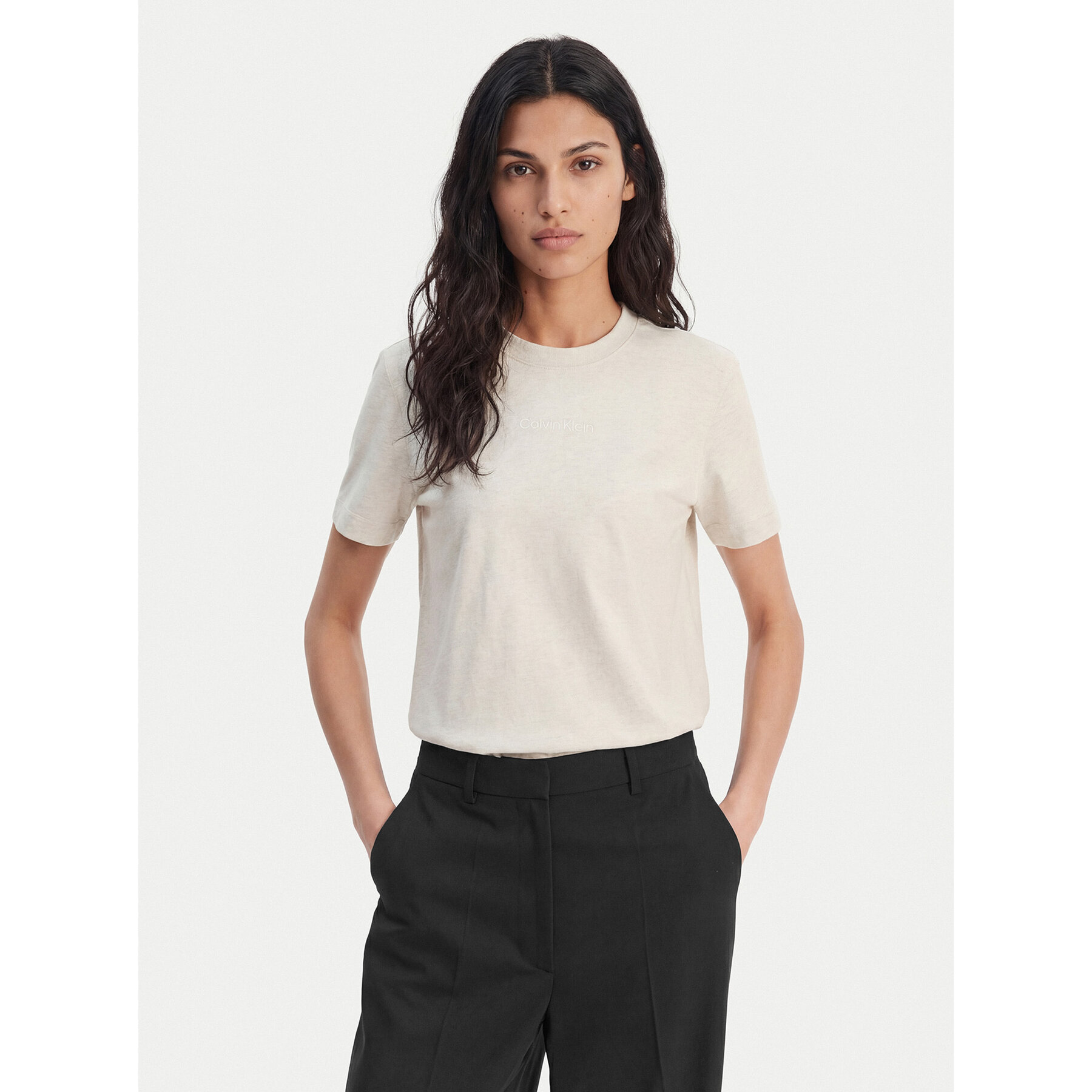 Calvin Klein T-Shirt LV044C905G Grau Regular Fit