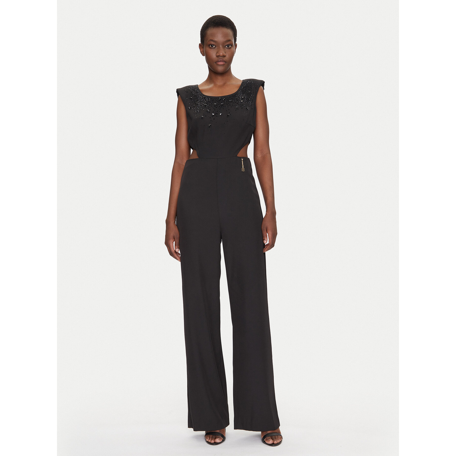 Fracomina Jumpsuit FQ25SO2002W47601 Schwarz Slim Fit