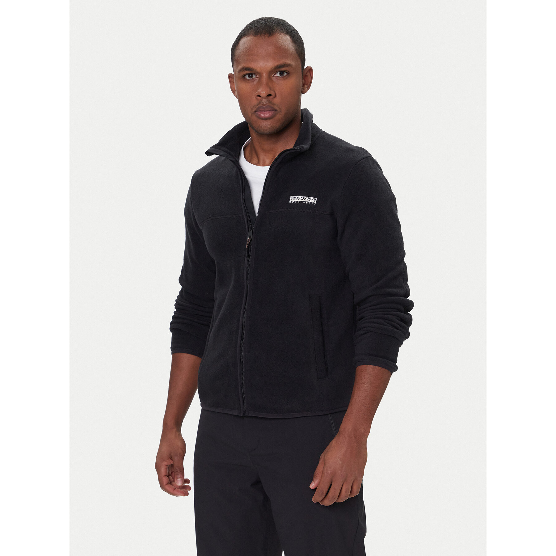 Napapijri Fleecejacke T-Dergana NP0A88V1 Schwarz Regular Fit