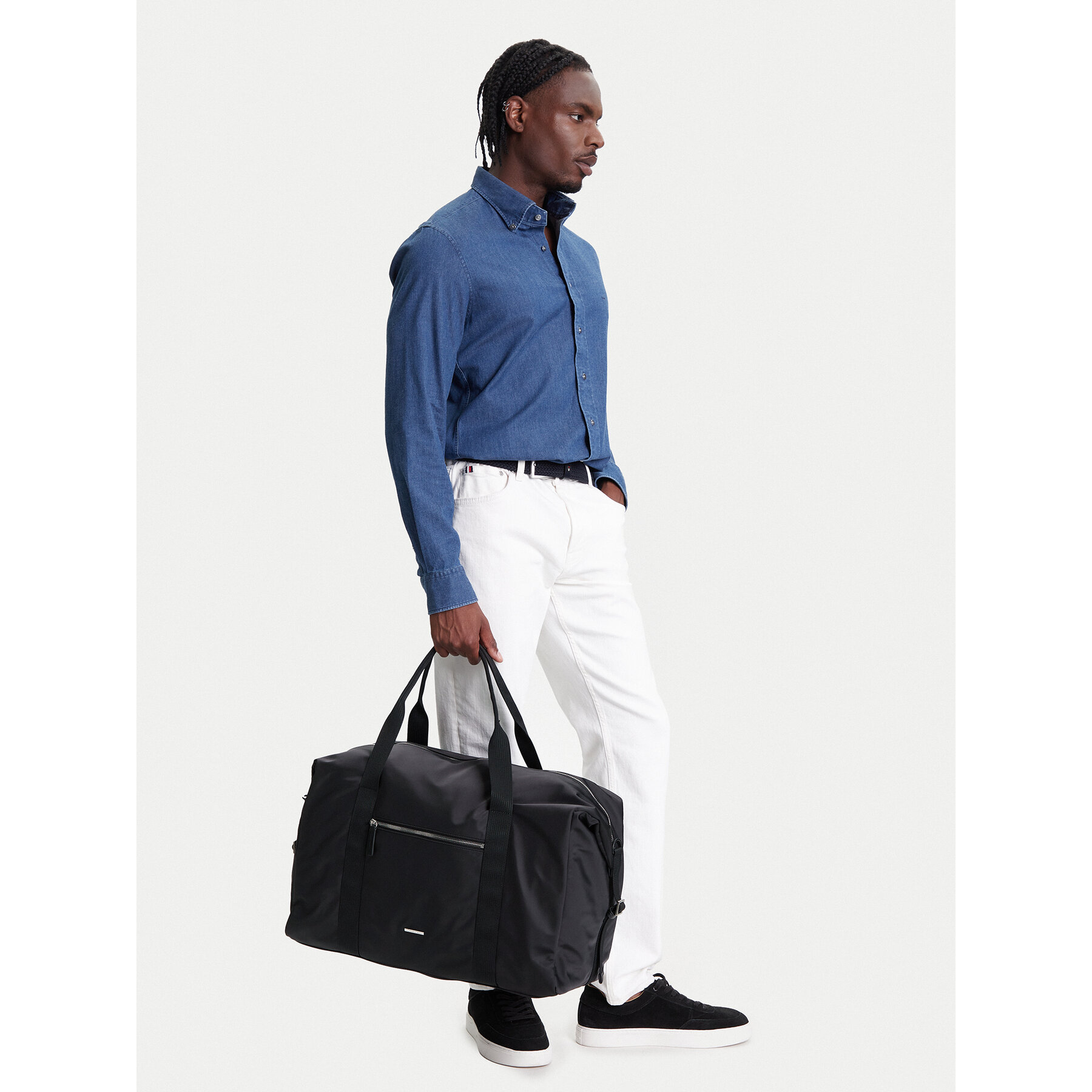 Hétvégi táska Calvin Klein Sleek Nylon Weekender Bag LV04D3043G Fekete