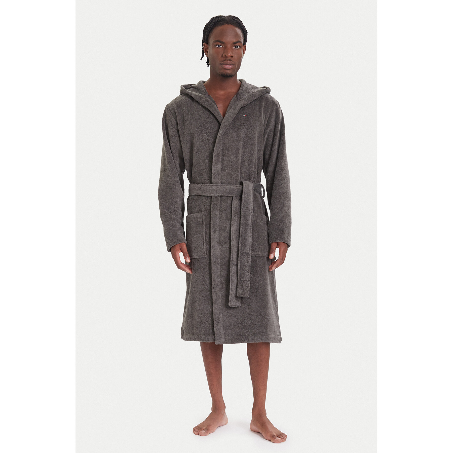 Tommy Hilfiger Tommy Hilfiger Ρόμπα Icon Hooded Bathrobe 2S87905573 Γκρι