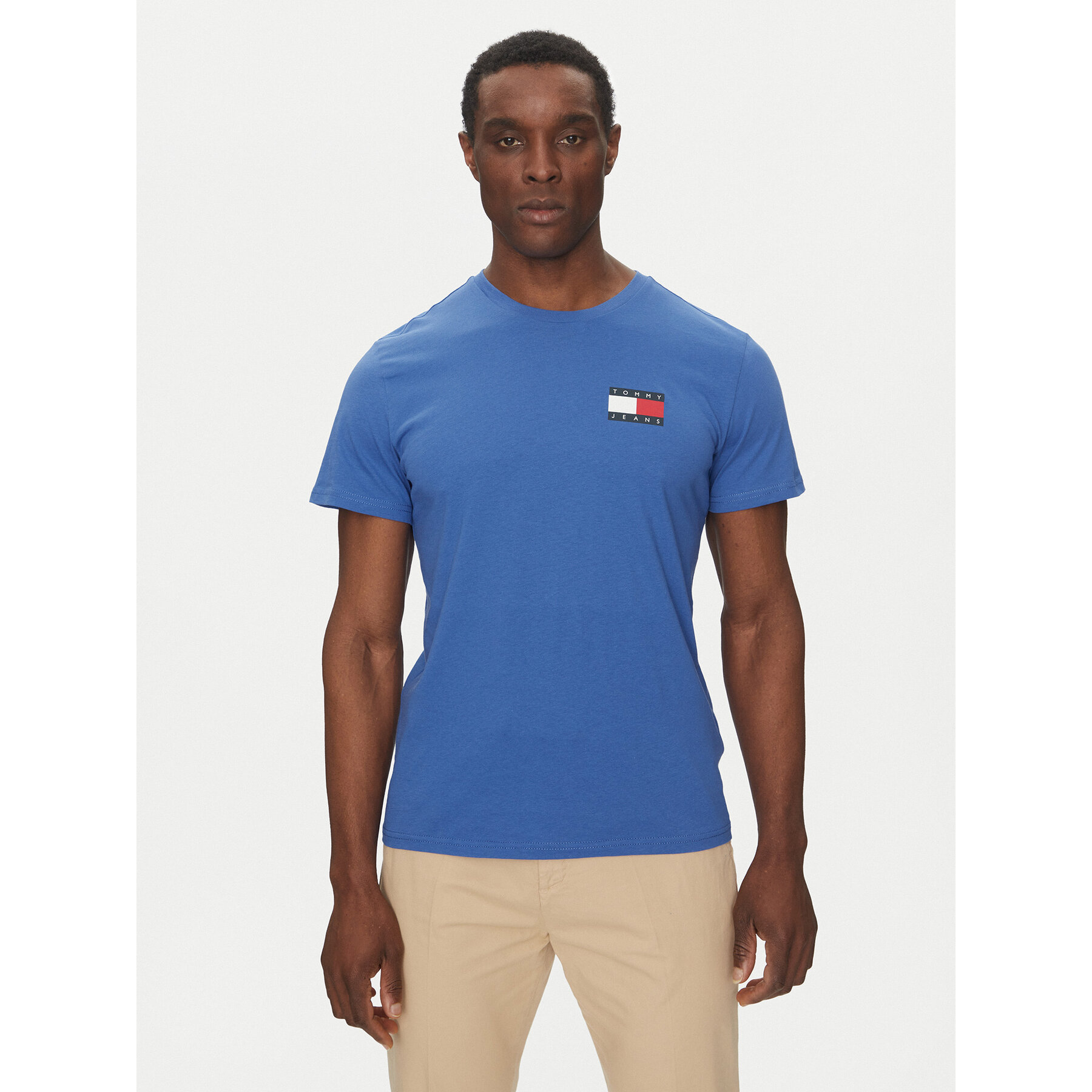 Tommy Jeans Póló Essential DM0DM20740 Kék Slim Fit