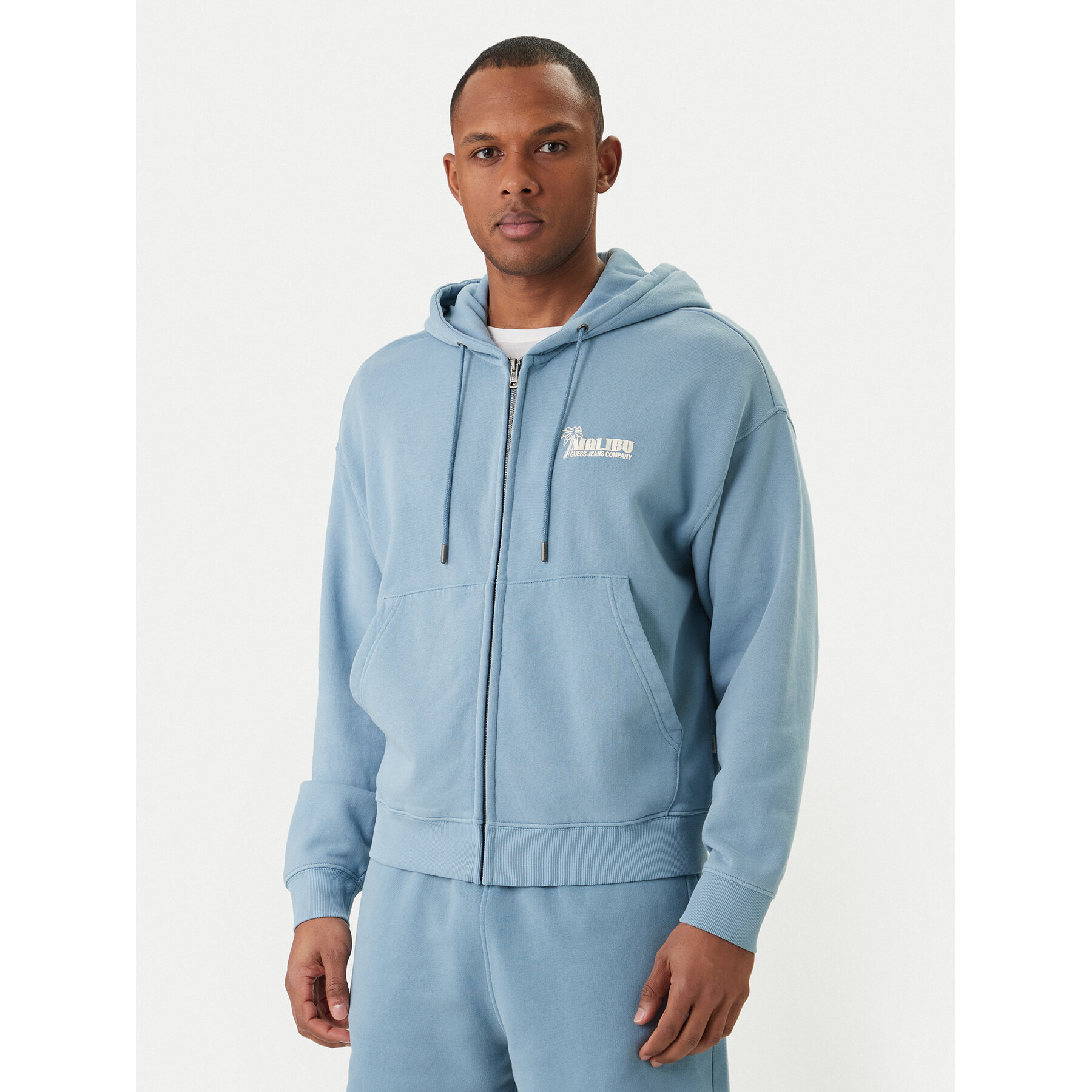 Guess Jeans Sweatshirt M6GQB6 KCPR1 Blau Boxy Fit