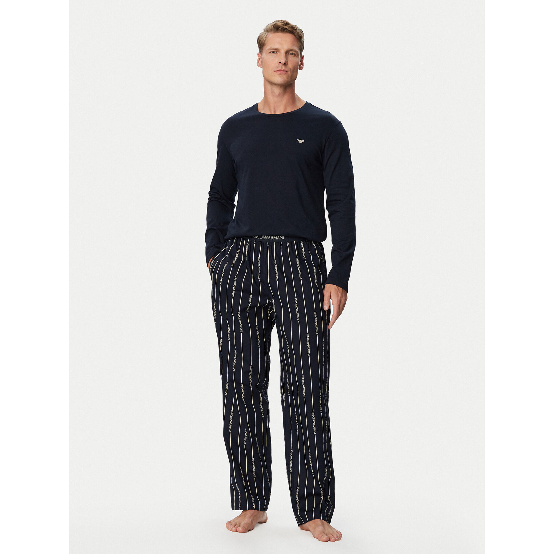 Emporio Armani Underwear Pyjama EM000614 AF25043 MB683 Dunkelblau Regular Fit