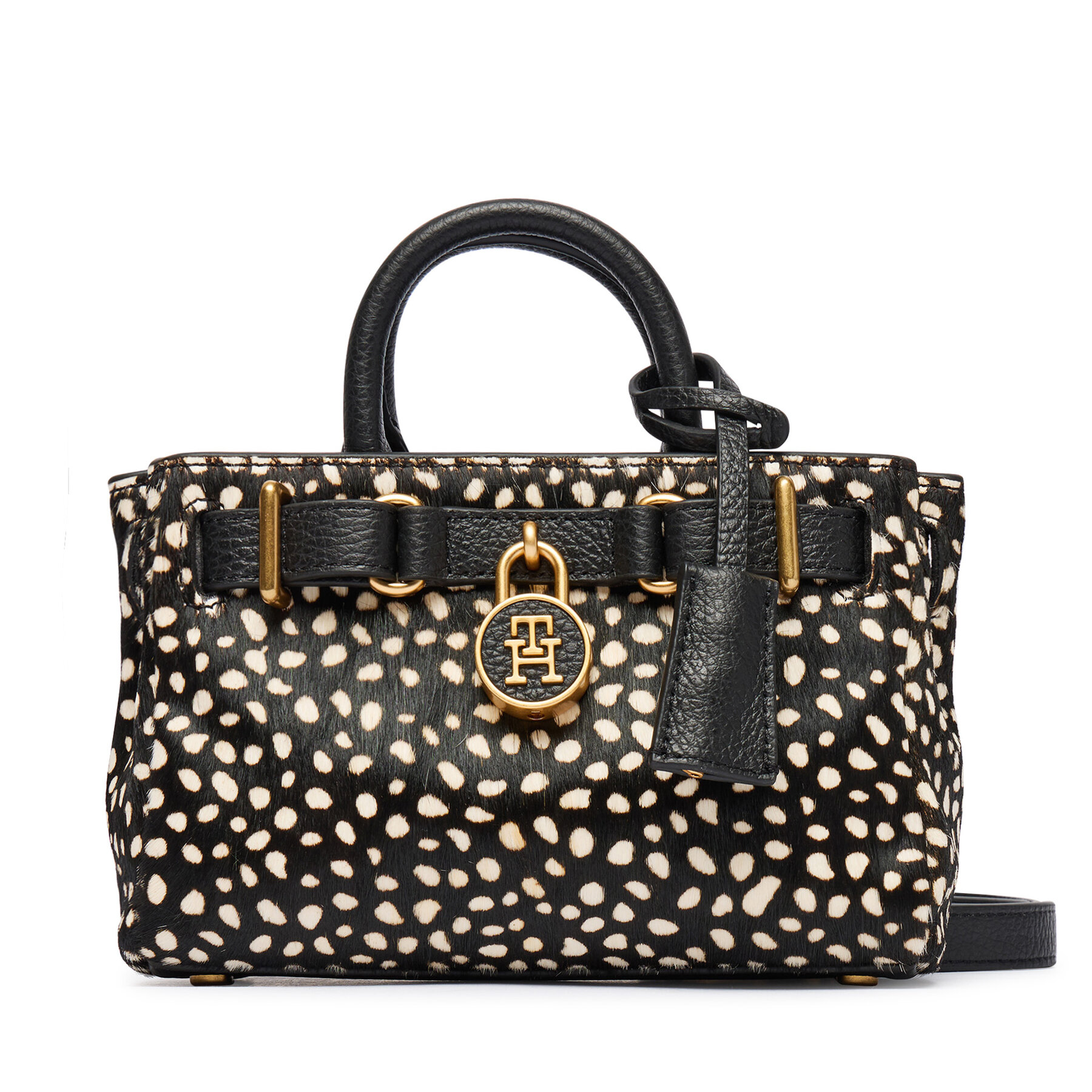 Damska Tommy Hilfiger Torebka Czarny American Icon Micro Tote Deer Le AW0AW18168