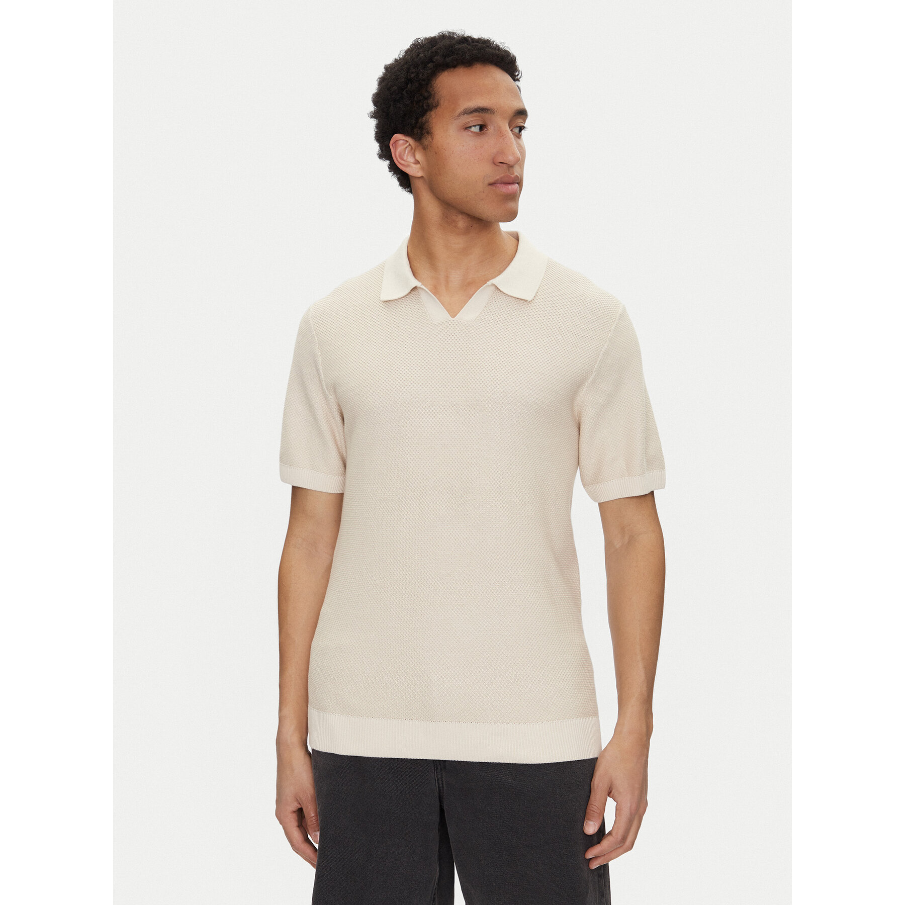 Jack & Jones Polo marškinėliai Ceaston 12273012 Smėlio Regular Fit