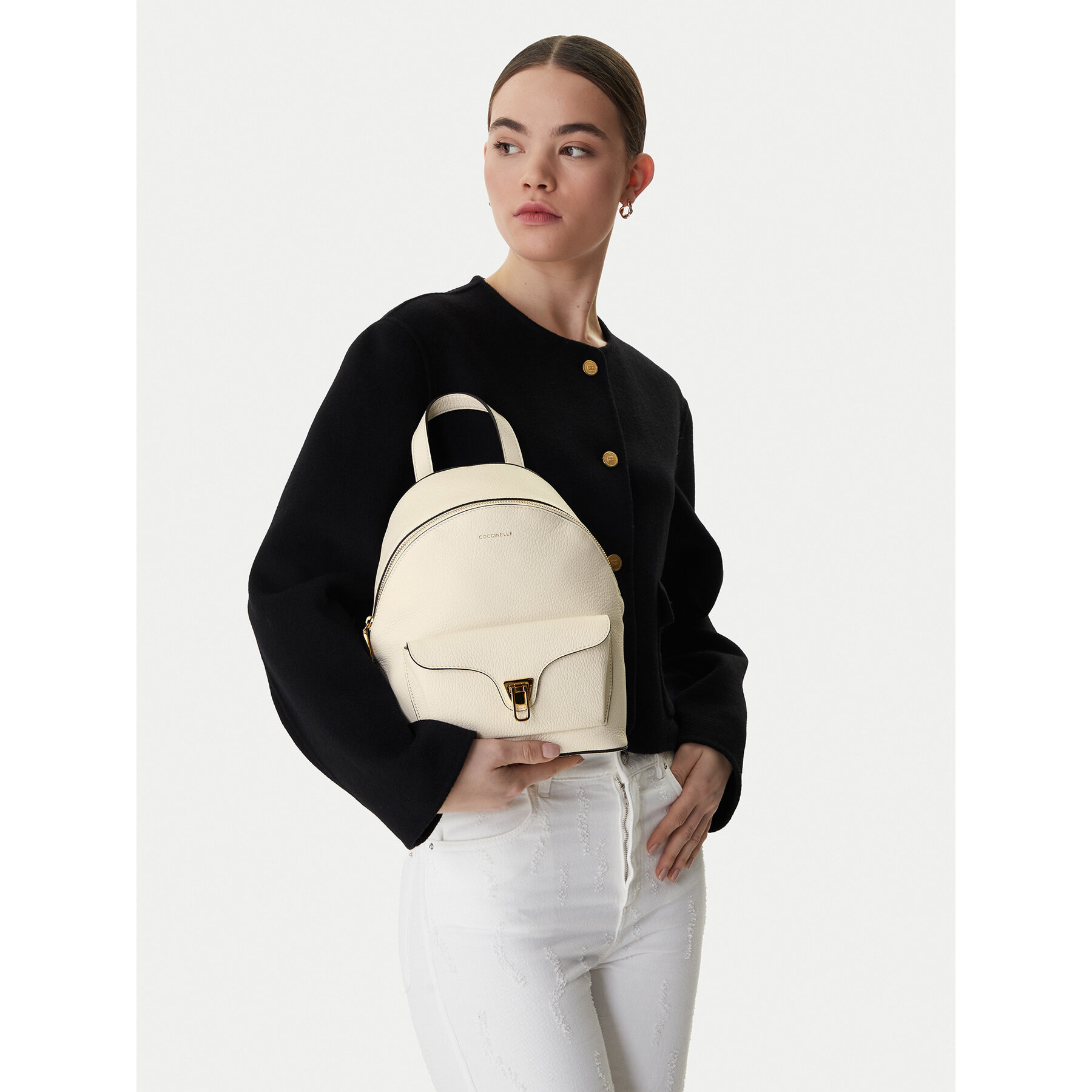 Σακίδιο Coccinelle TFK Coccinelle Beat Grneratio E1 TFK 14 01 01 Εκρού