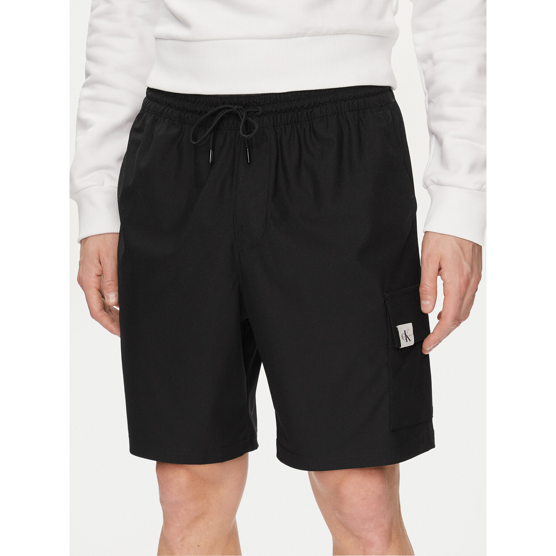 Calvin Klein Jeans Sportshorts Tab J30J325701 Schwarz Regular Fit