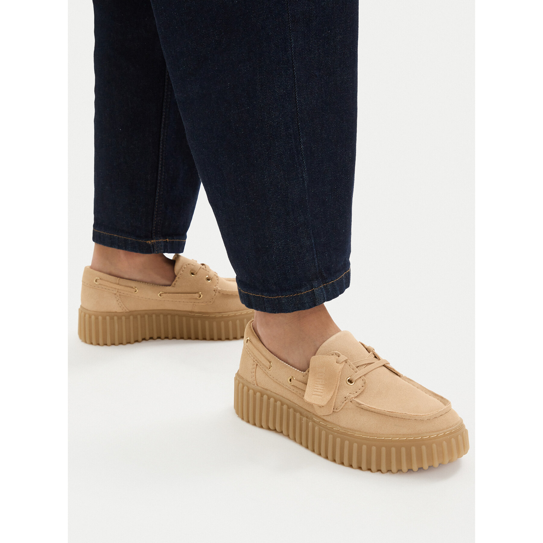 Pantofi Clarks Torhill Boat 26186301 Bej