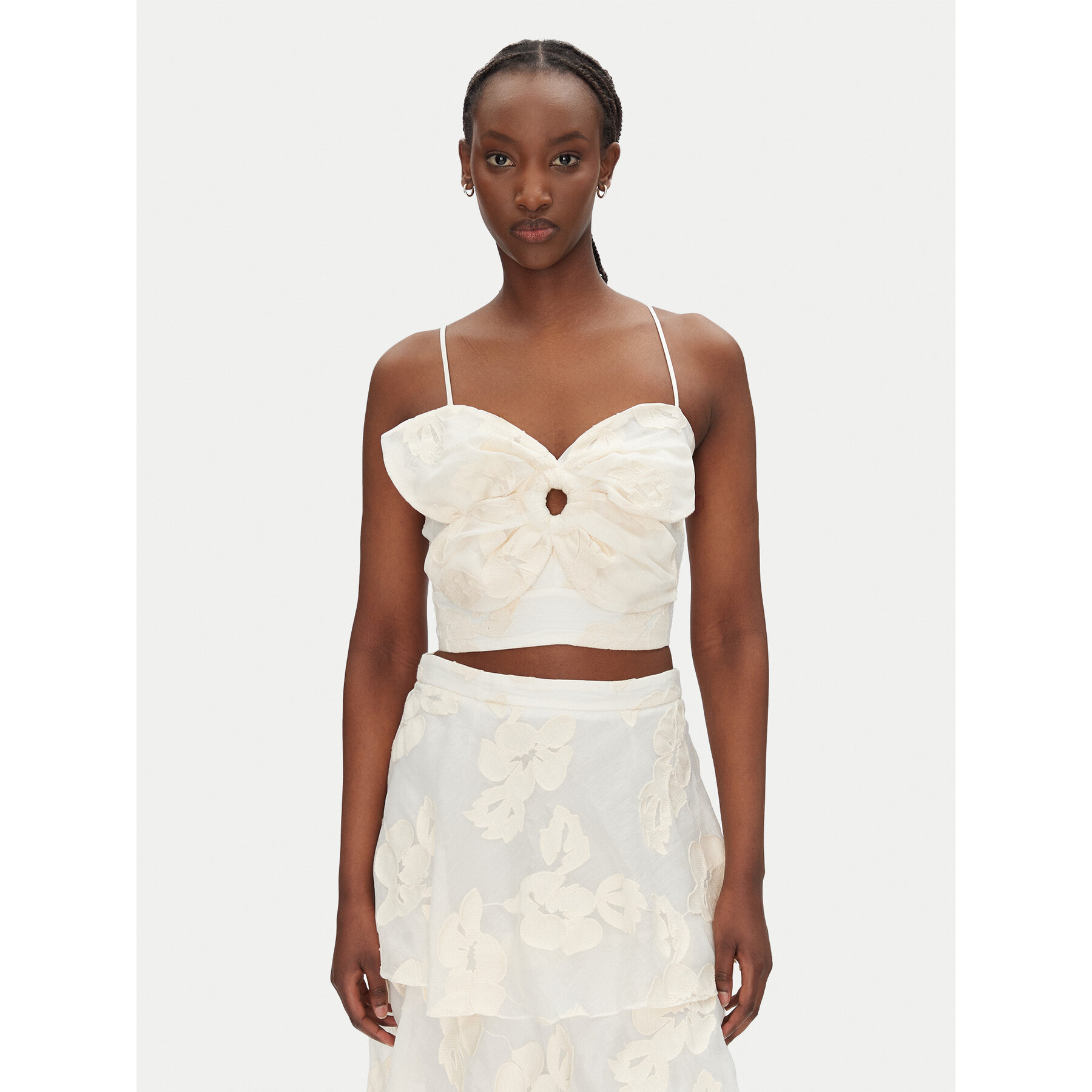 ACCESS FASHION Τοπ 53-2120-558 Εκρού Slim Fit