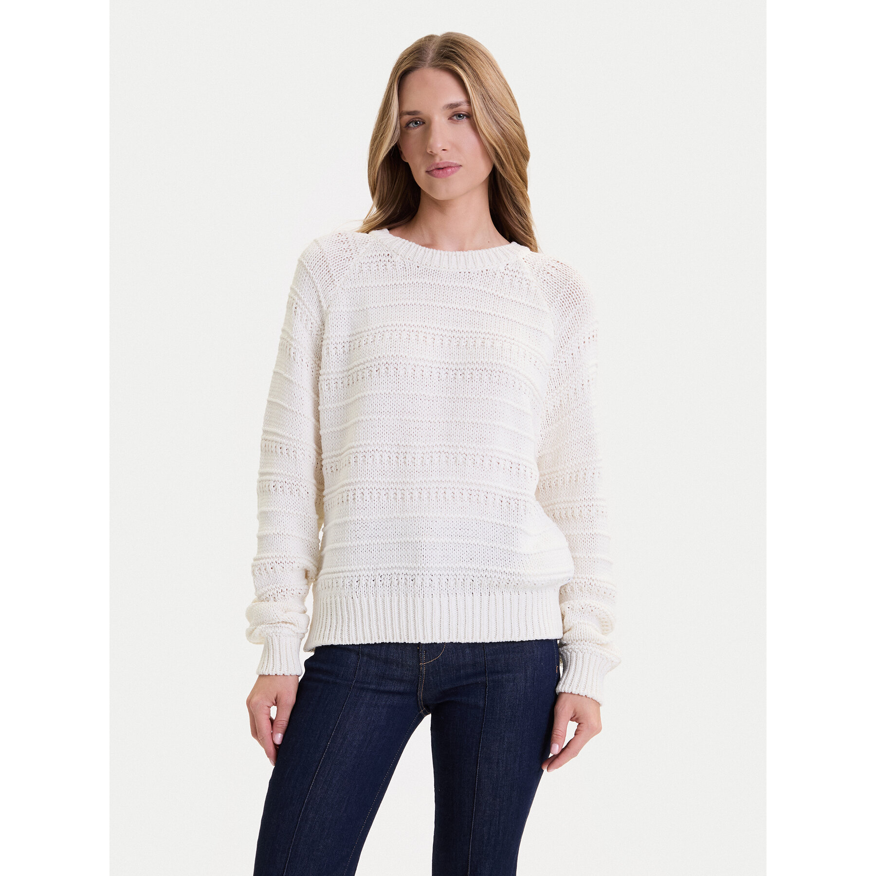 Mustang Pullover Silas 1016782 Écru Regular Fit