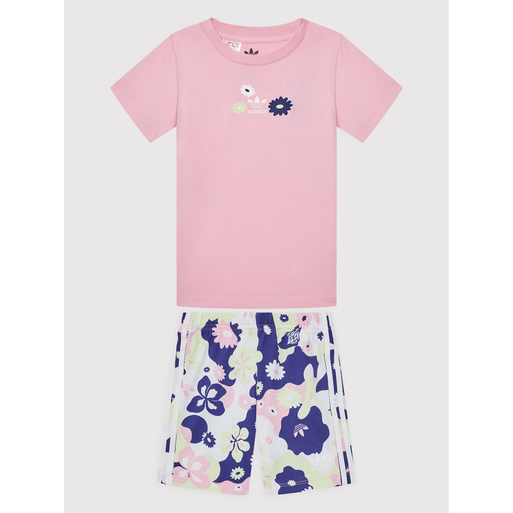 adidas Set majica i hlače Flower Print HC1949 Ružičasta Regular Fit