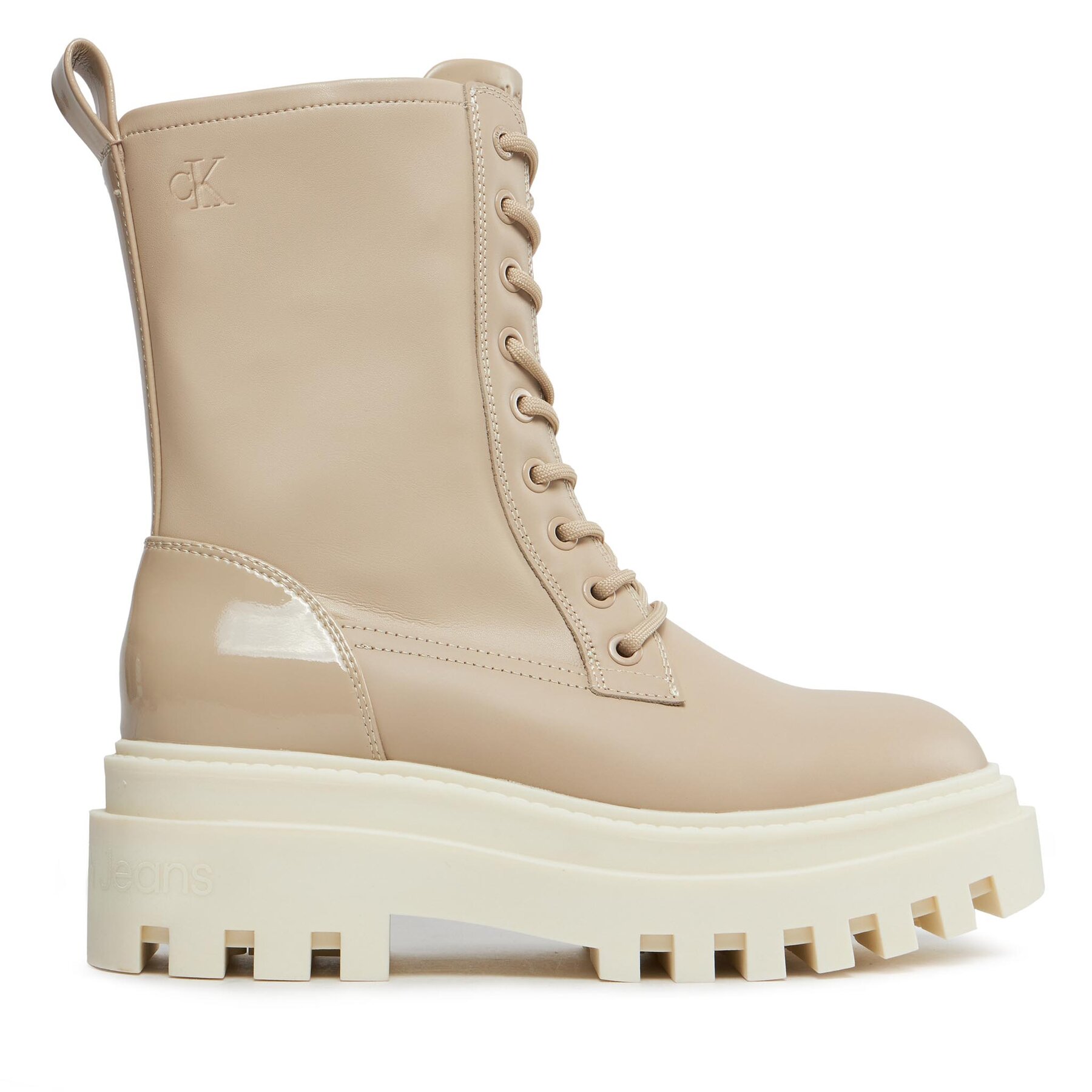 Trappers Calvin Klein Jeans Chunky Laceup Lth Mg Sat YW0YW01285 Bej