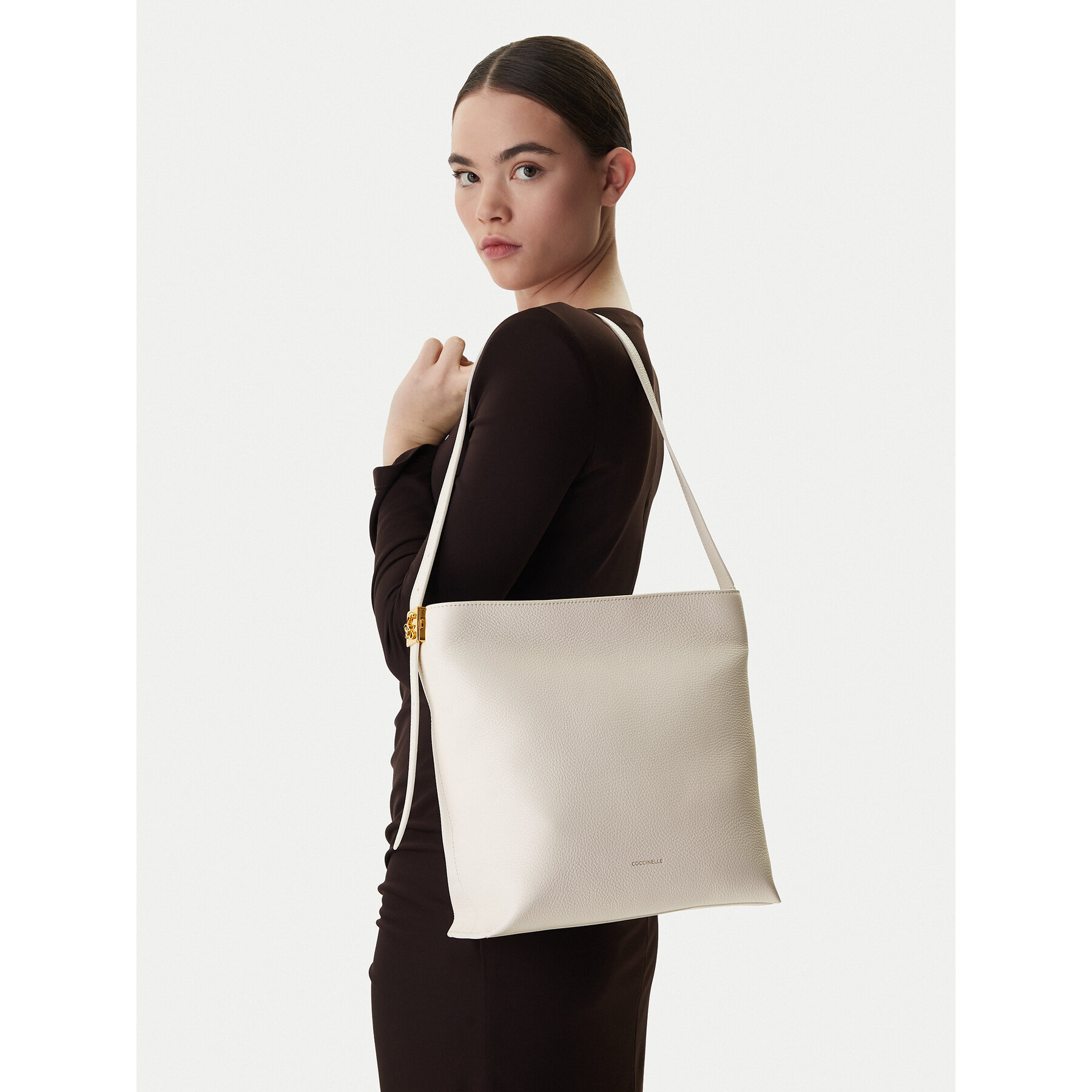 Geantă Coccinelle U4K Coccinelle C-Me Lock E1 U4K 13 02 01 Écru