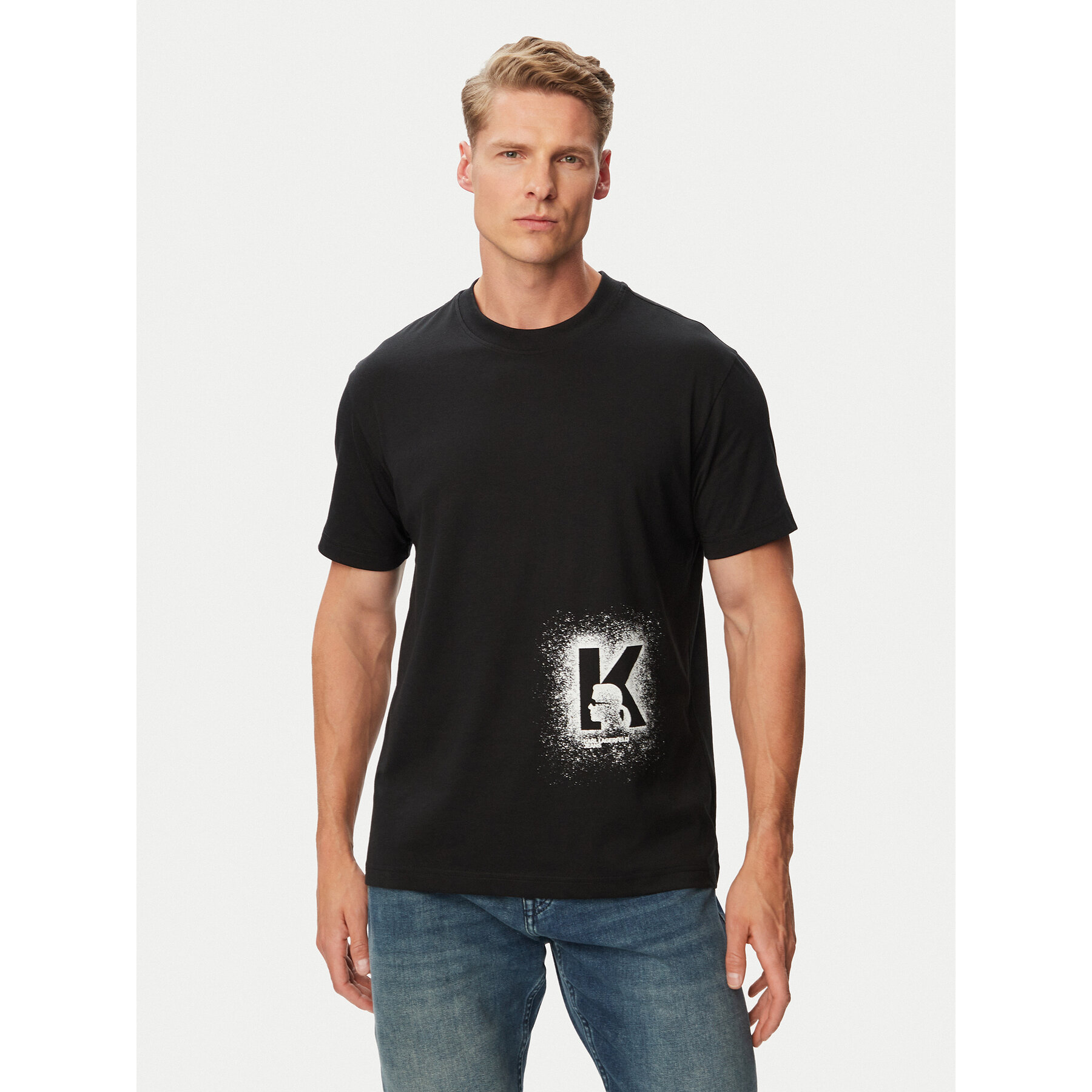 Karl Lagerfeld Jeans T-Shirt B3M17029 Schwarz Regular Fit