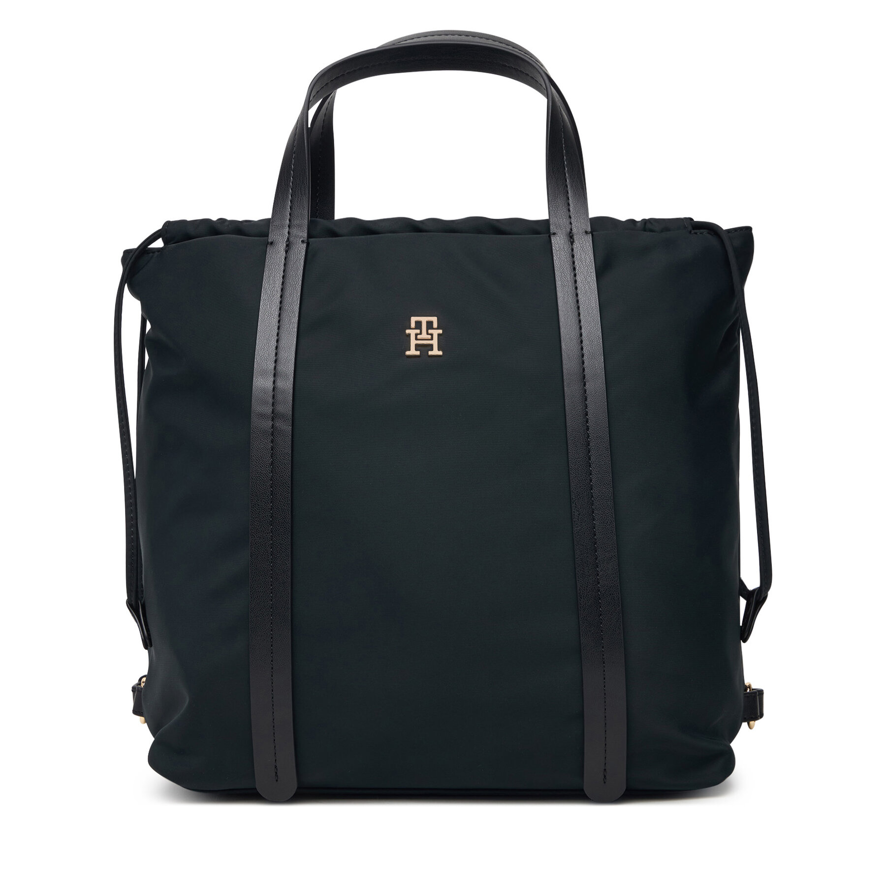 Nahrbtnik Tommy Hilfiger Th Soft Nylon Tote/Backpack AW0AW19029 Črna