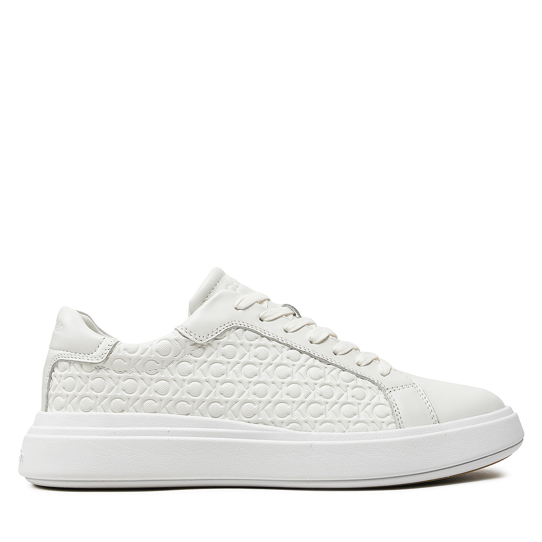 Sneakers Calvin Klein Low Top Lace Up Lth Mono HM0HM01498 Vit