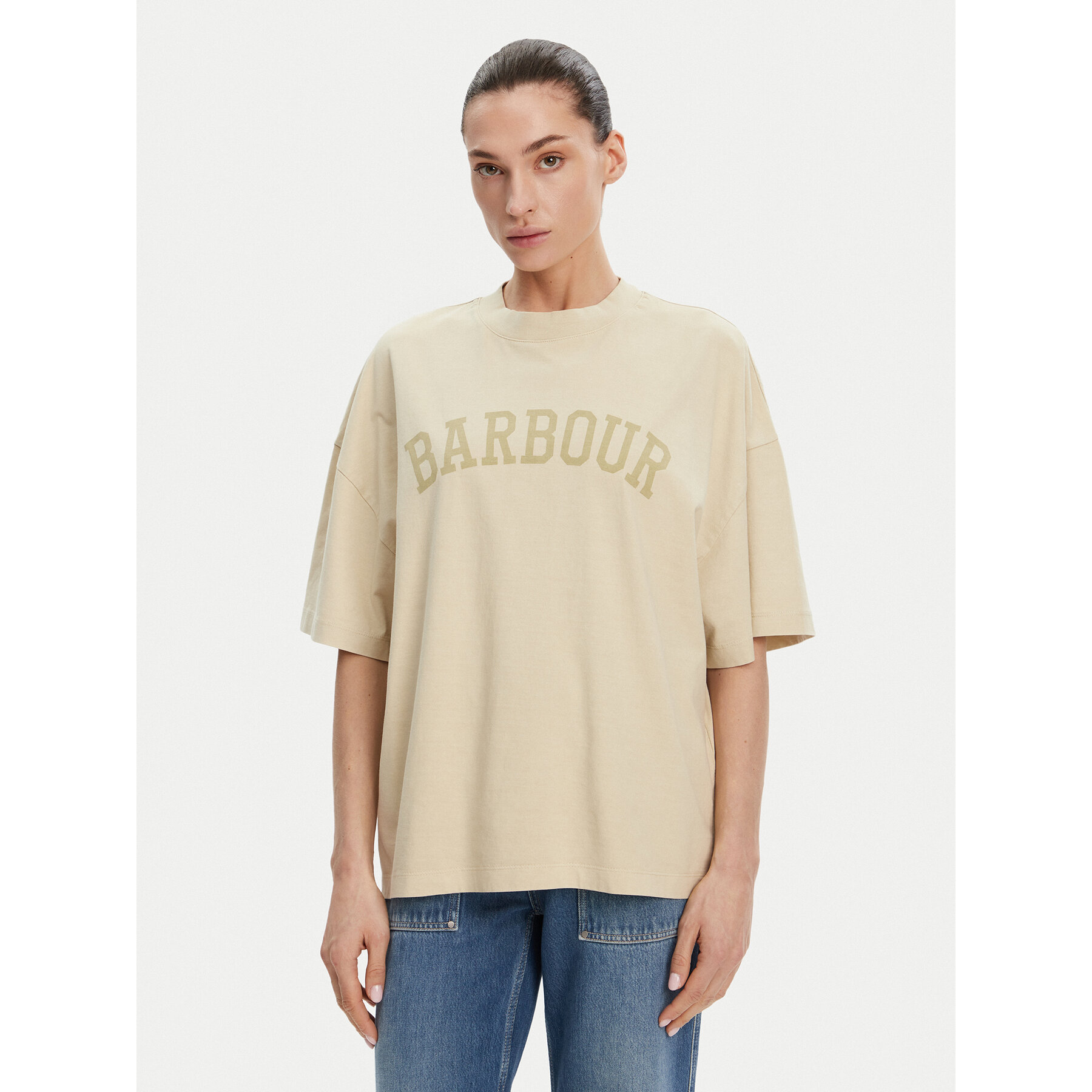 Barbour Póló Katie Relaxed LTS0664CR31 Bézs Relaxed Fit