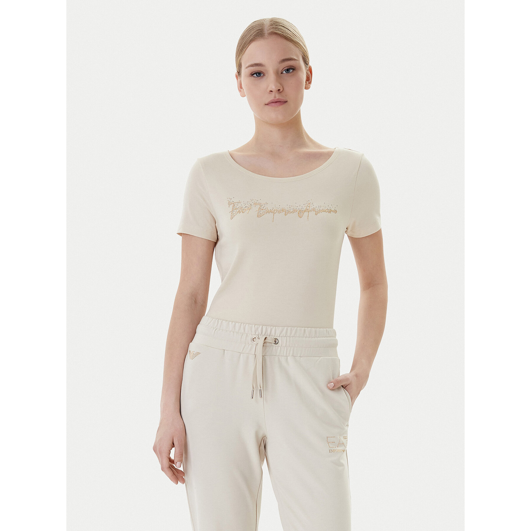 EA7 Emporio Armani T-Shirt 7W000978 AF10373 U1088 Beige Regular Fit