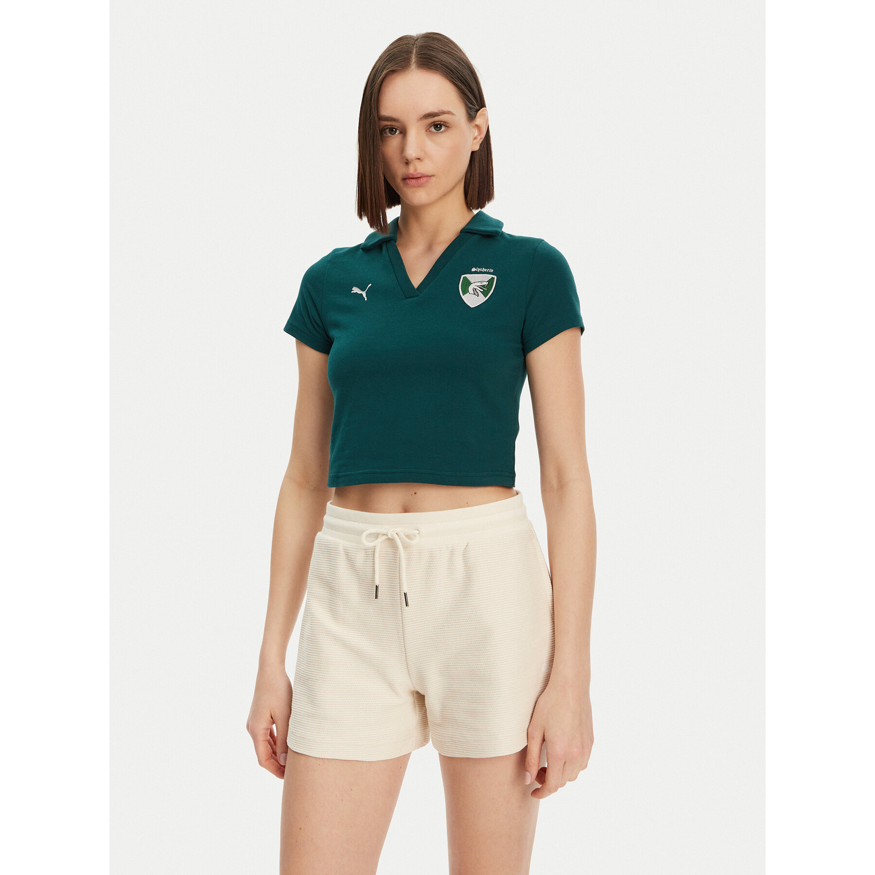 Puma Polo marškinėliai Harry Potter 630097 Žalia Regular Fit
