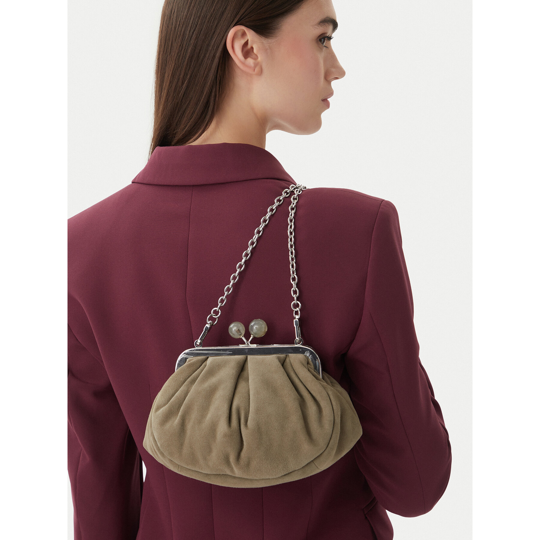 Geantă Weekend Max Mara 2615511014650 Kaki