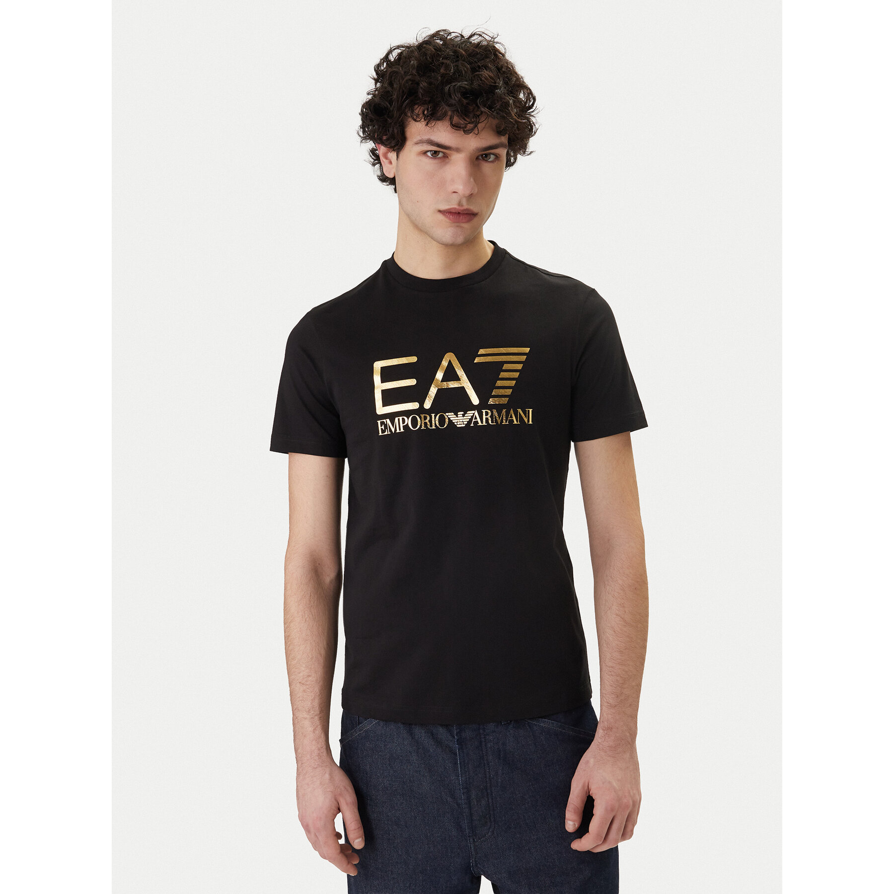 Ea7 Emporio Armani Férfiak Fekete Póló 7M001412 Af22264 Mc004 Regular Fit