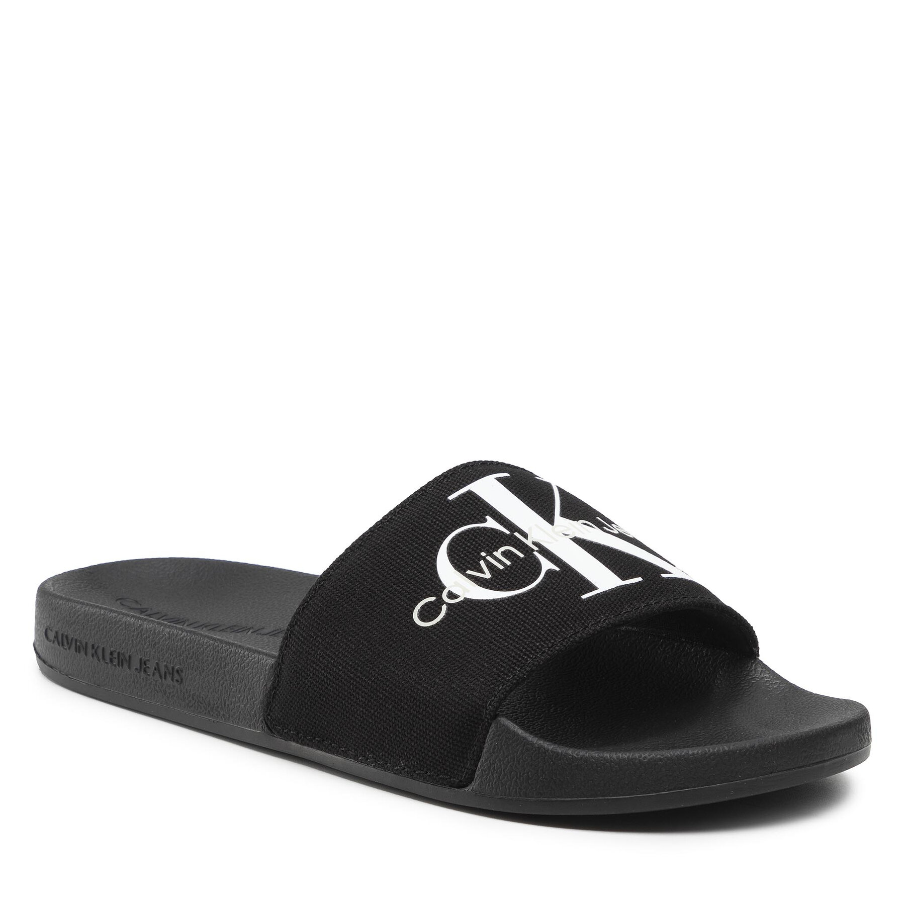 Șlapi Calvin Klein Jeans Slide Monogram Co YW0YW00103 Black BDS CALVIN KLEIN JEANS imagine noua
