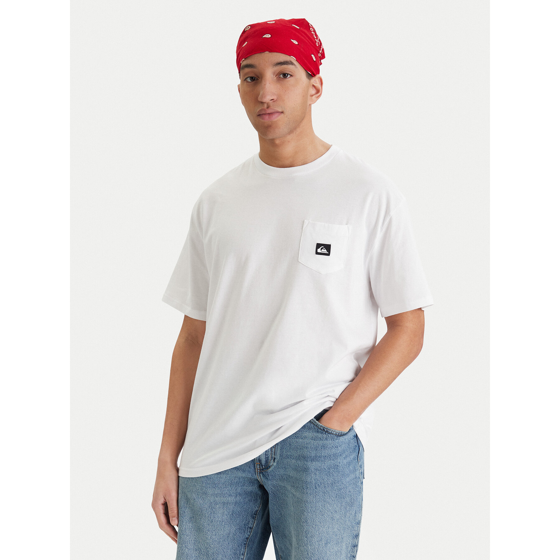 Quiksilver T-Shirt Salt Water EQYZT08205 Weiß Comfort Fit