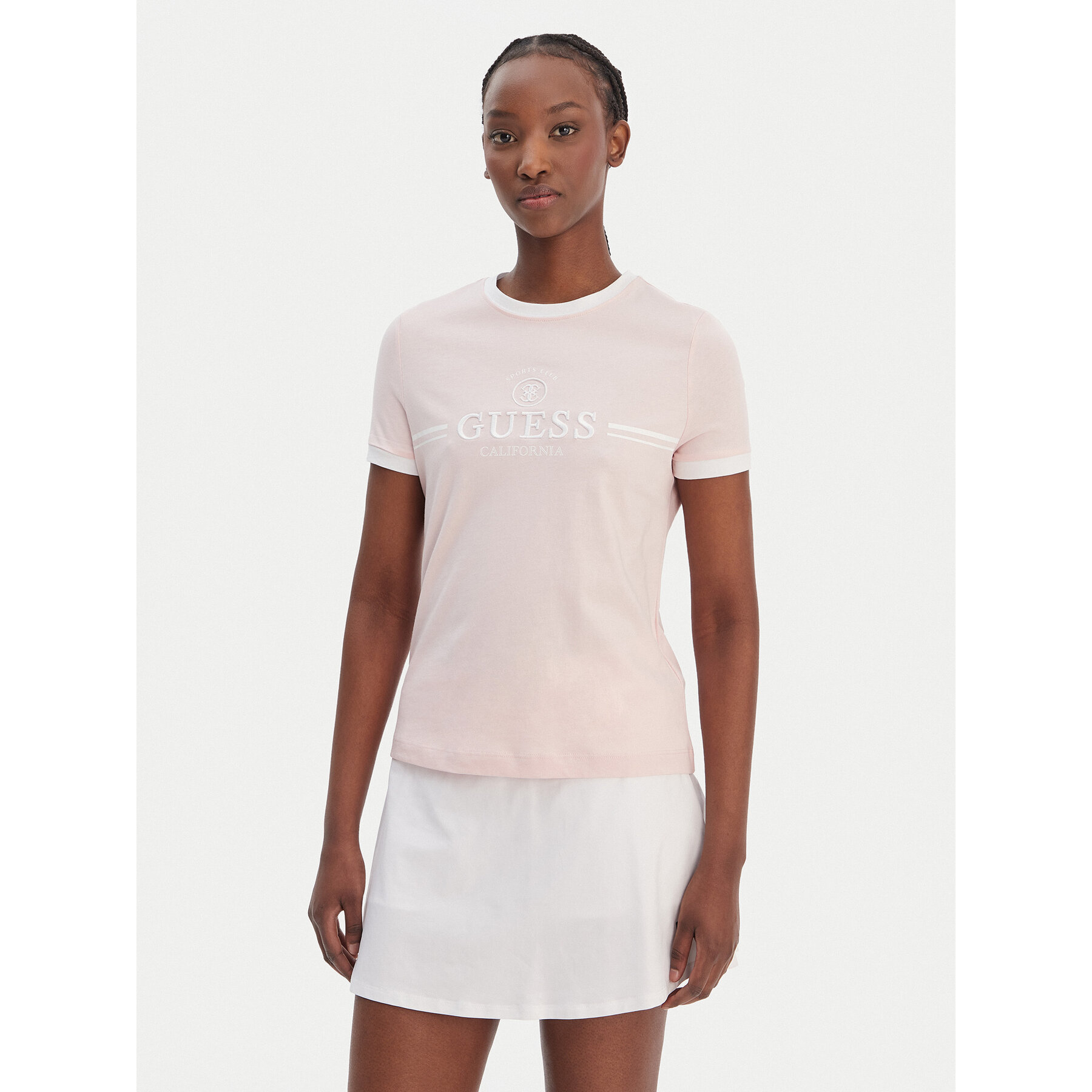 Guess T-Shirt V6GI08 K2975 Rosa Regular Fit