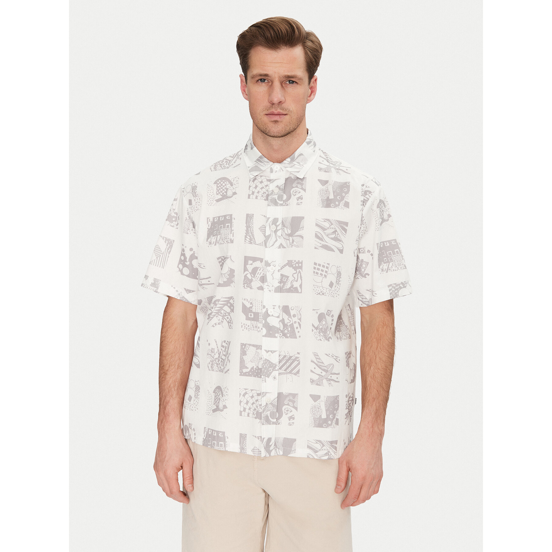 Resteröds Hemd Bron 10251 7411 Weiß Regular Fit