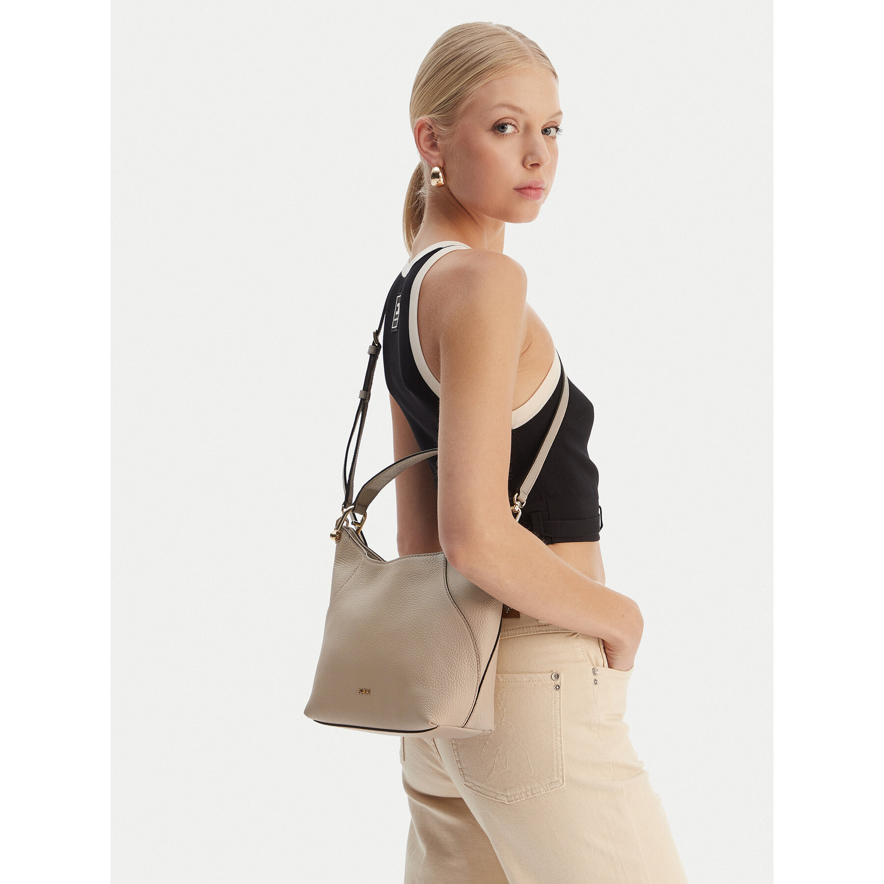 Ročna torba Furla Lara S WB01958 HSF000 BG 4488S 1007 Bež