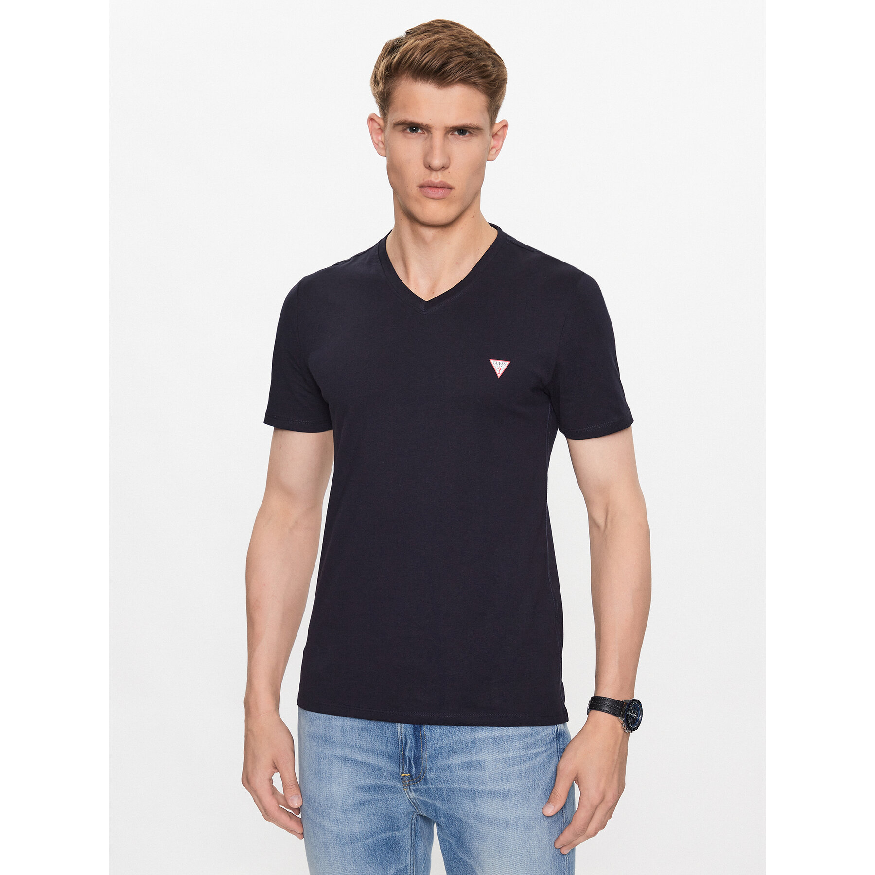 Guess T-Shirt M2YI37 I3Z14 Σκούρο μπλε Slim Fit