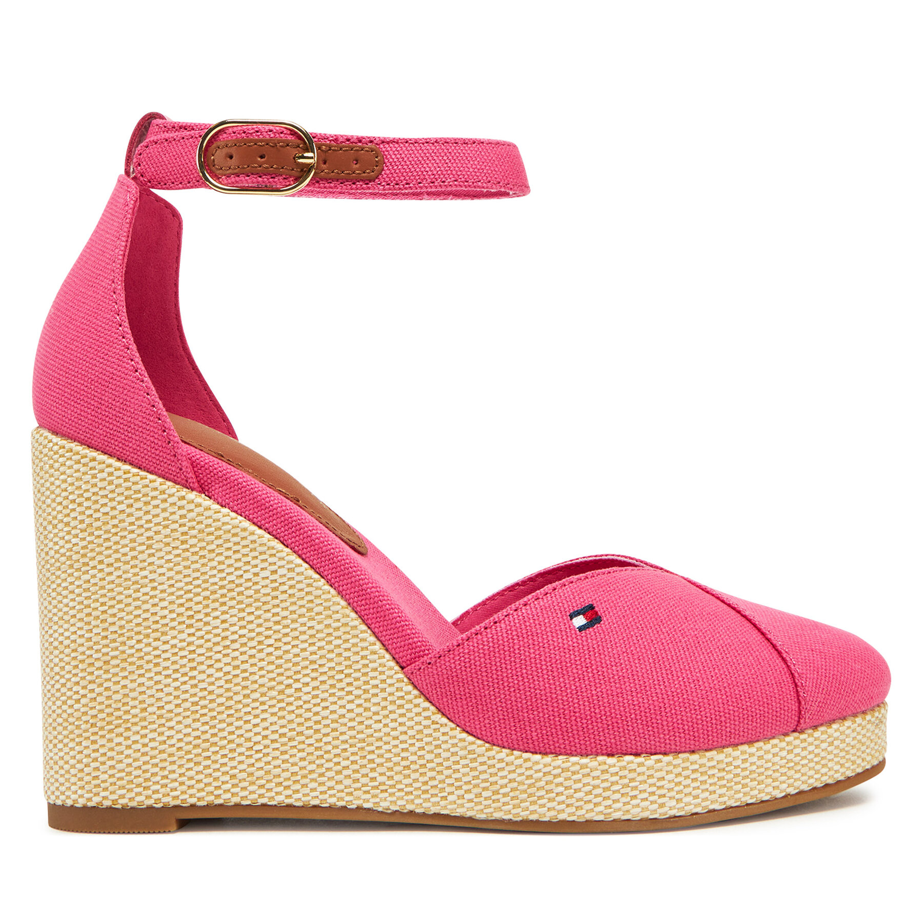 Обувки Tommy Hilfiger Flag High Wedge Espad Closed Toe FW0FW08494 Розов