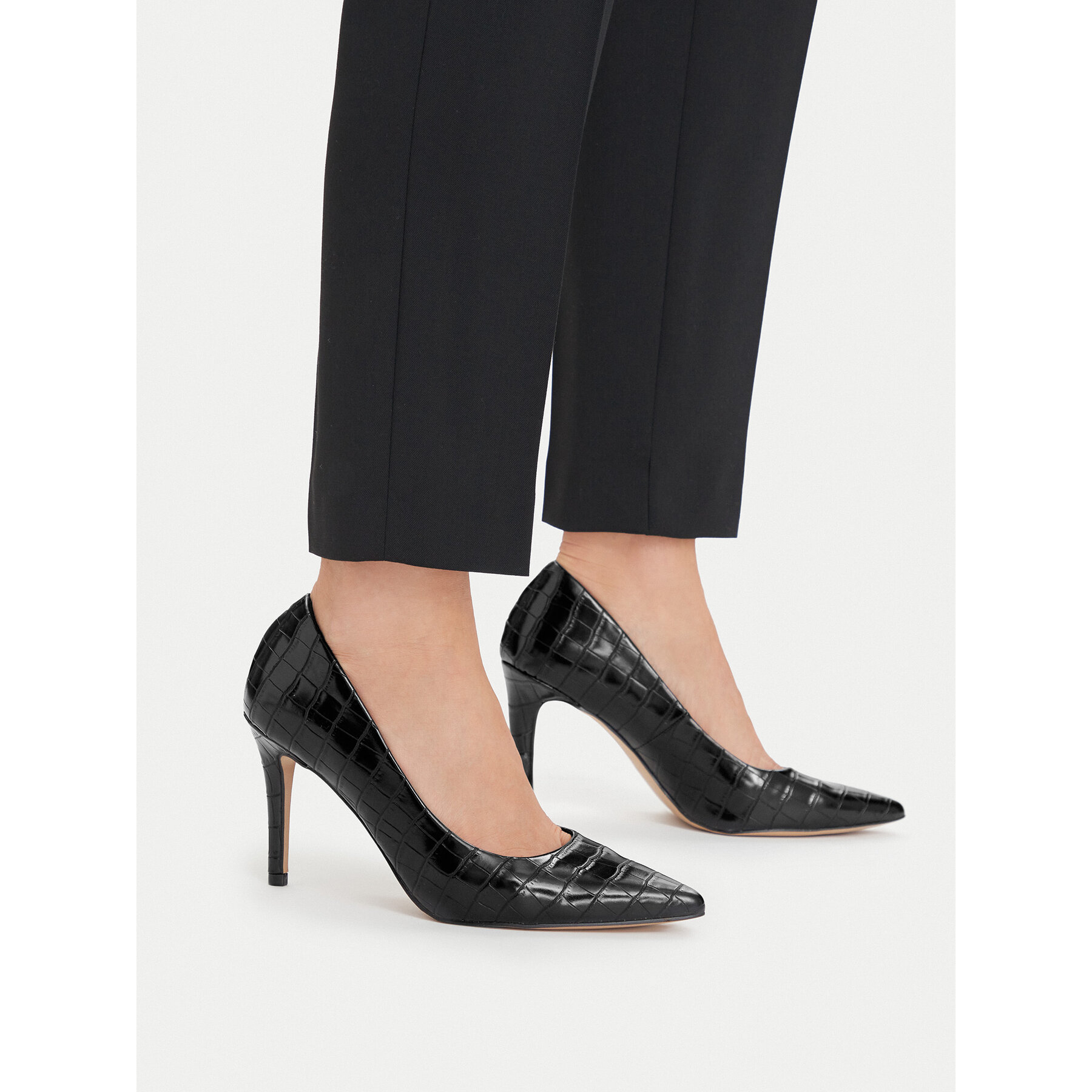Pantofi cu toc subțire JENNY CEO-CD24-214-1 Negru