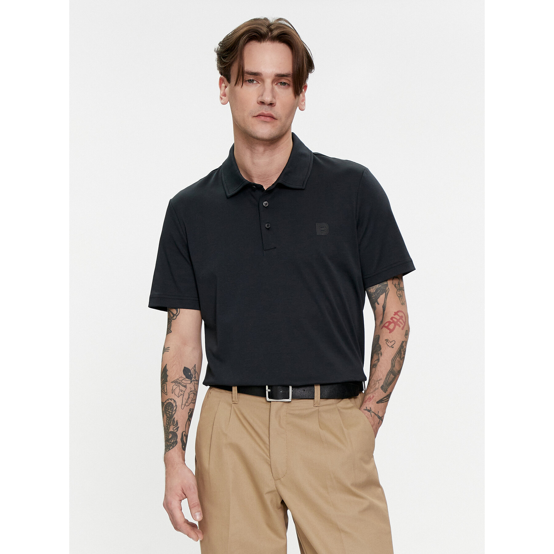 Baldessarini Pólóing B4 10044/000/5190 Fekete Regular Fit