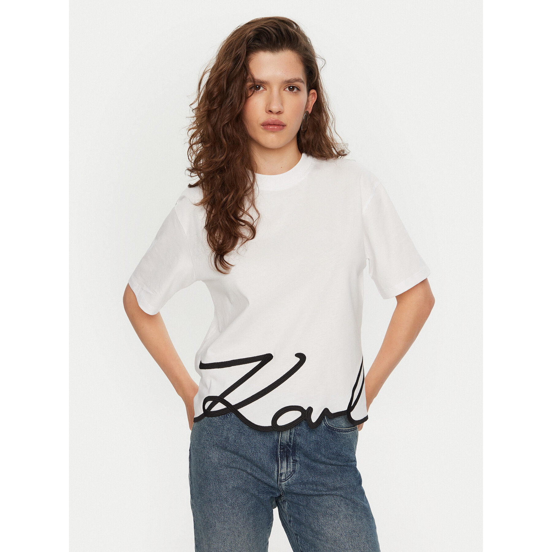 KARL LAGERFELD KARL LAGERFELD T-Shirt A1W17013 Λευκό Regular Fit
