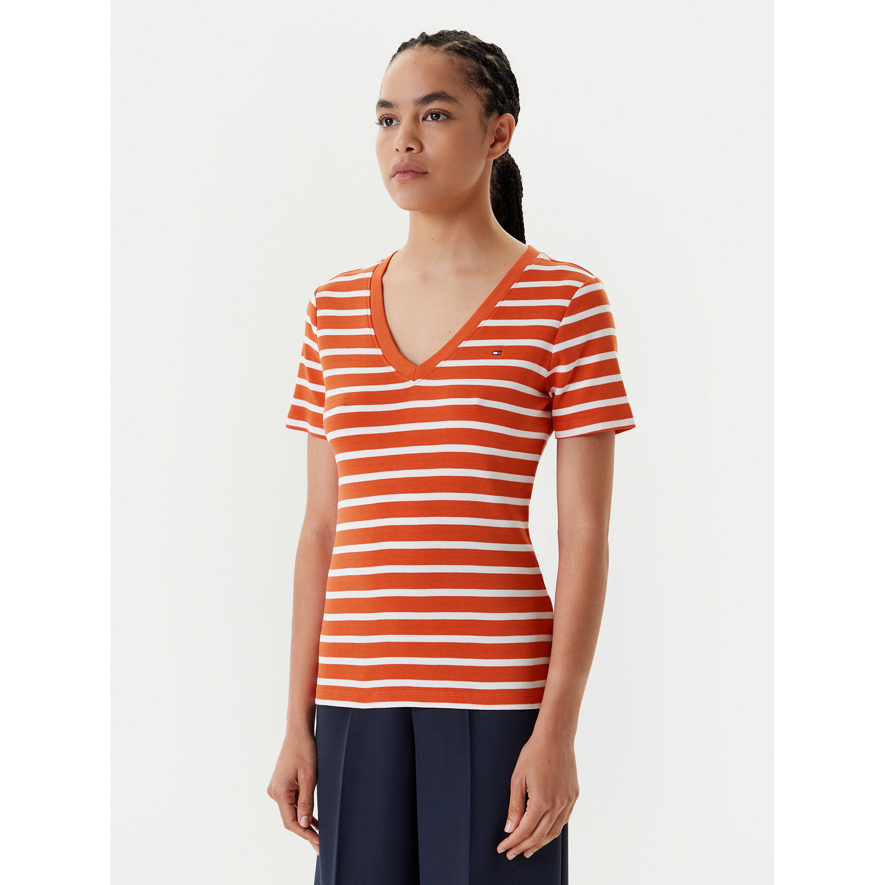 Tommy Hilfiger T-Shirt New Cody WW0WW40584 Arancione Slim Fit