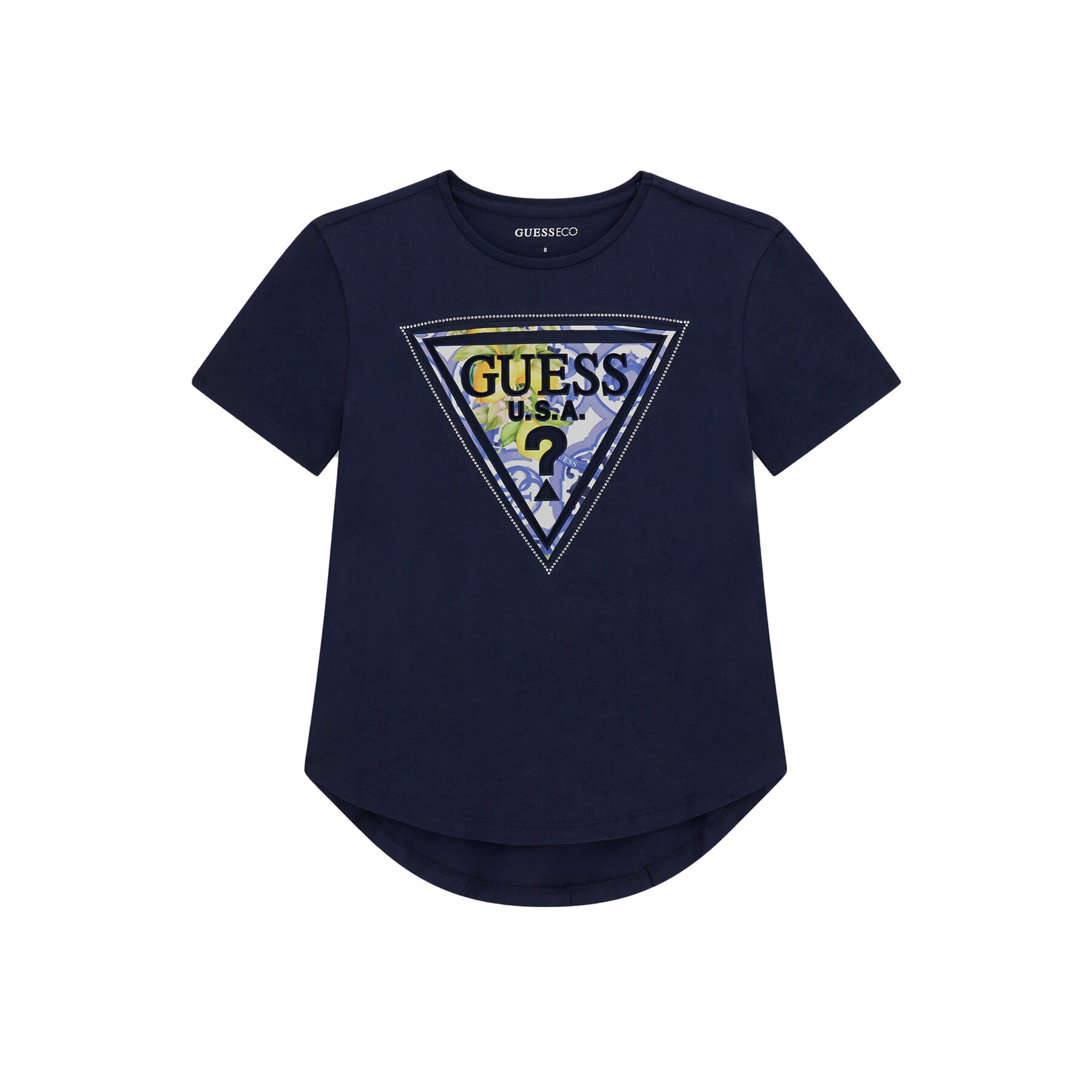 Guess T-shirt J6GI13 K6YW4 Tamnoplava Relaxed Fit
