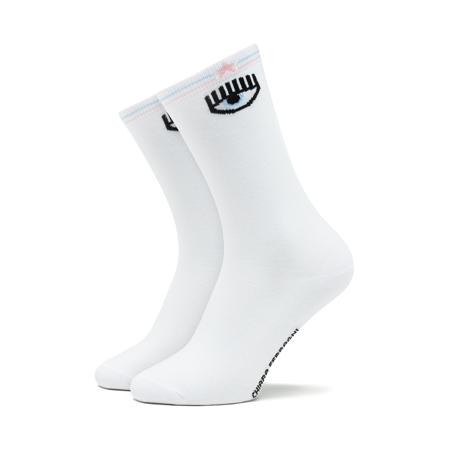 Ženske visoke čarape Chiara Ferragni 74SB0J03 White