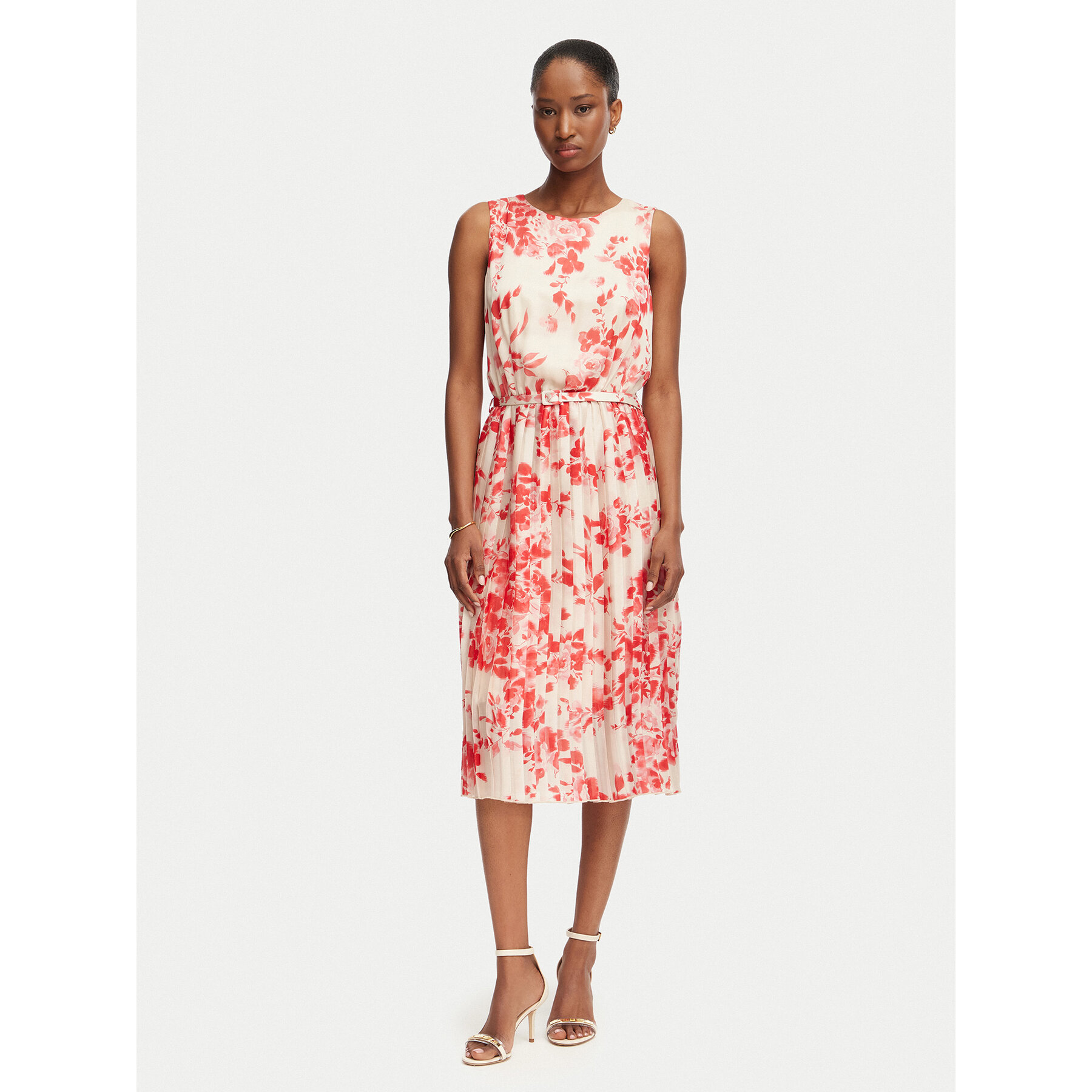 Rinascimento Coctailkleid CFC0129440003 Beige Slim Fit