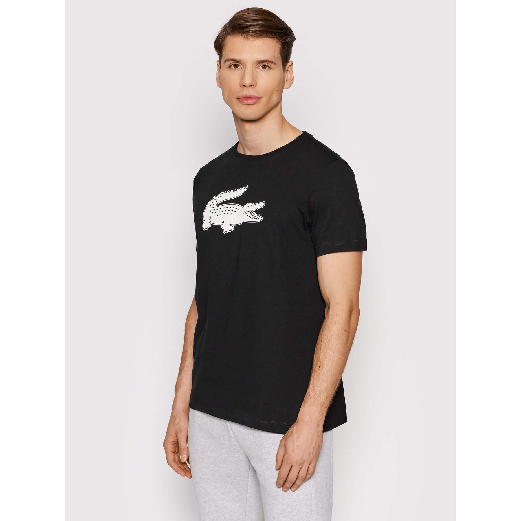 Lacoste Majica TH2042 Črna Regular Fit