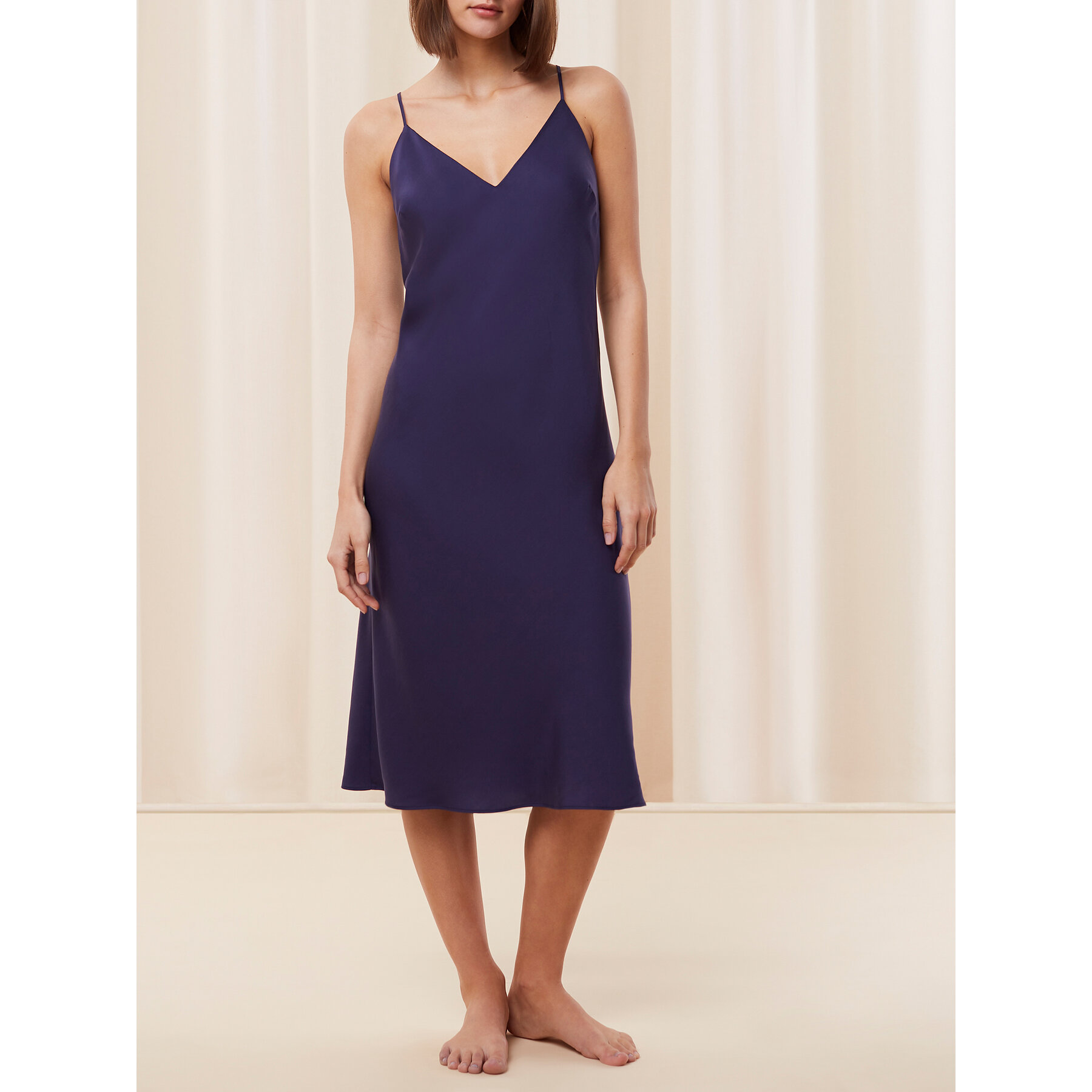 Triumph Νυχτικό Silky Sensuality 10216557 Σκούρο μπλε Regular Fit