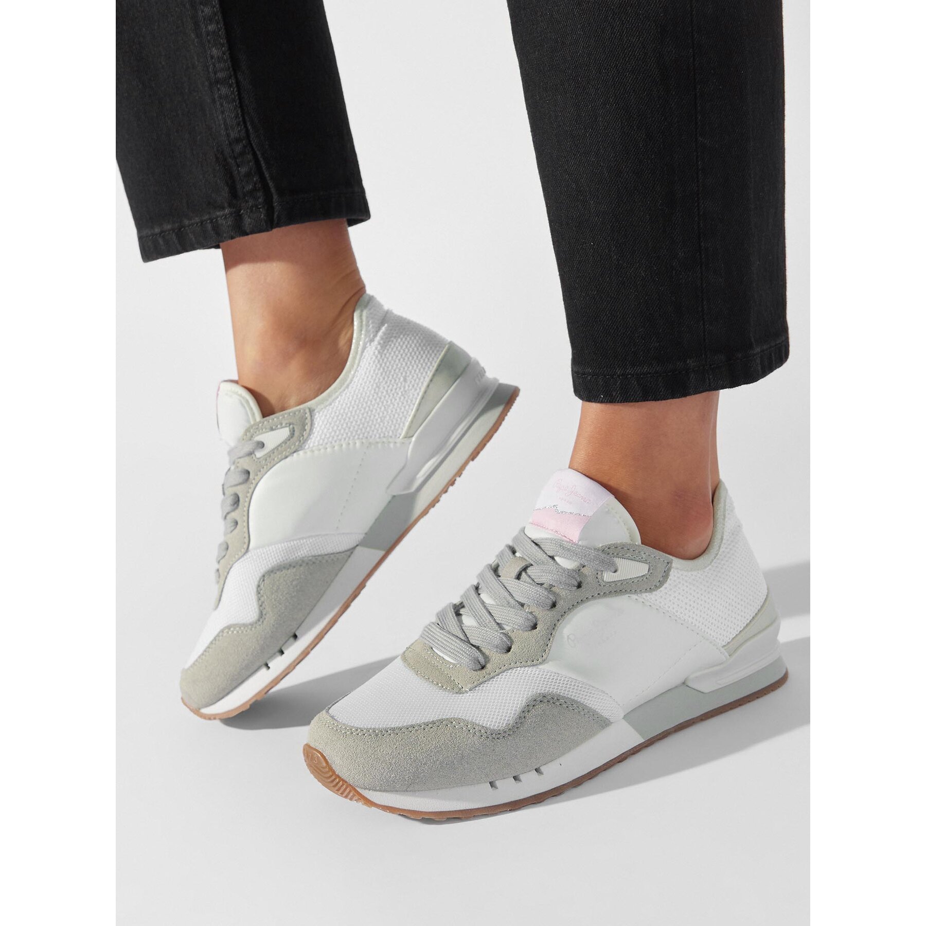 Sneakersy Pepe Jeans London W Troy PLS31466 Biela