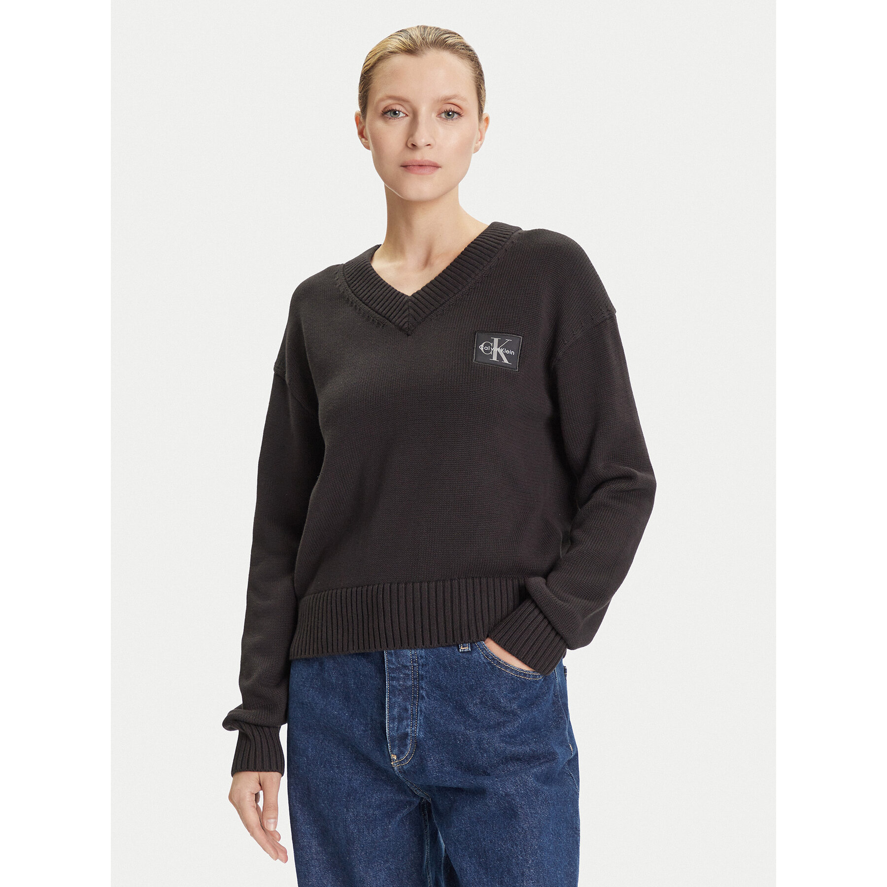 Calvin Klein Jeans Pullover LV047D352G Schwarz Regular Fit