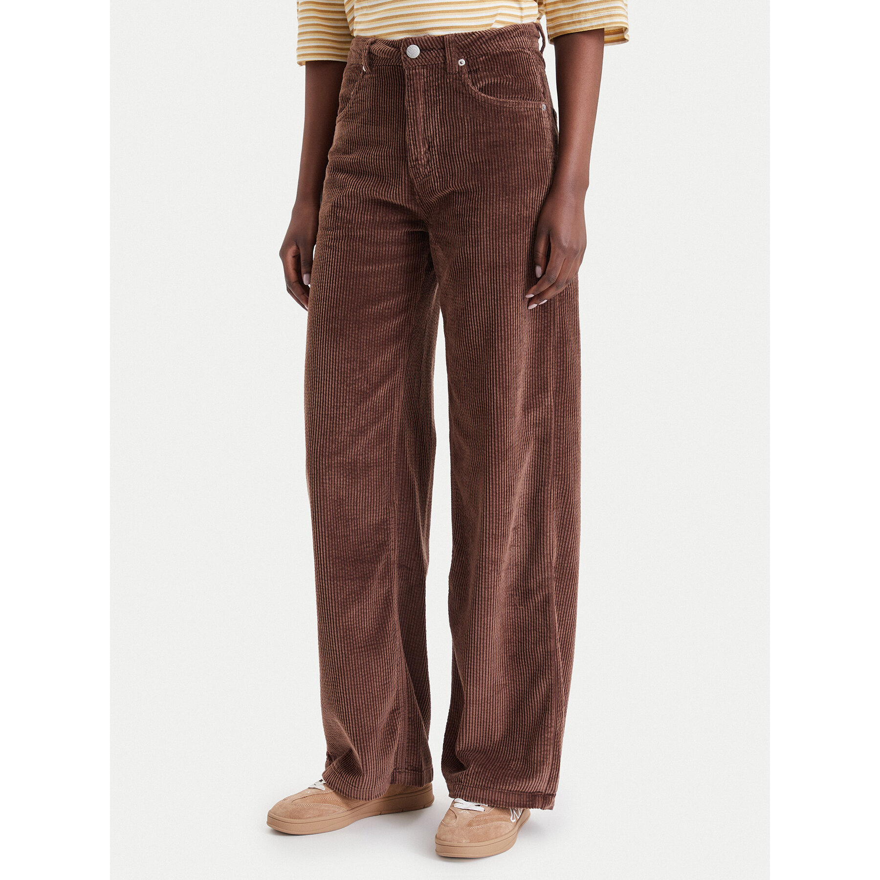 Roxy Stoffhose Surf Crush ERJNP03727 Dunkelbraun Relaxed Fit