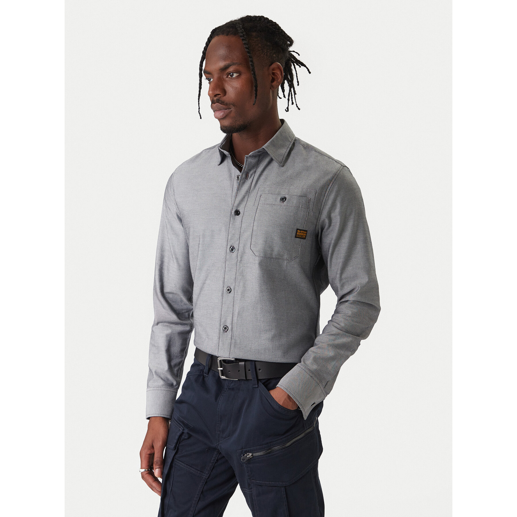 G-Star Raw Košulja Bristum 2.0 D23553 E071 Siva Slim Fit