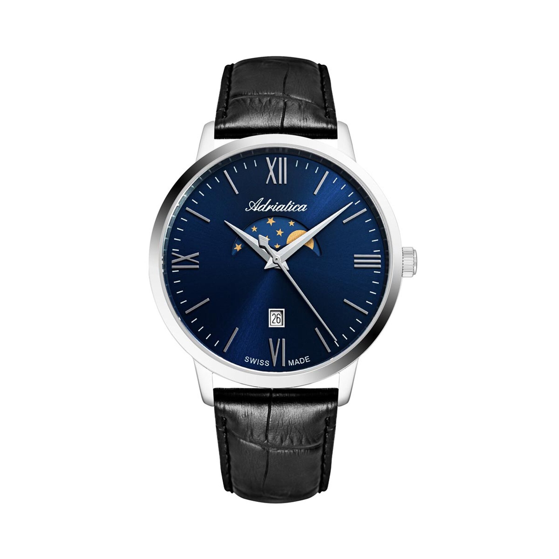 

Годинник Adriatica A1297.5265QM Silver/Black, Чорний