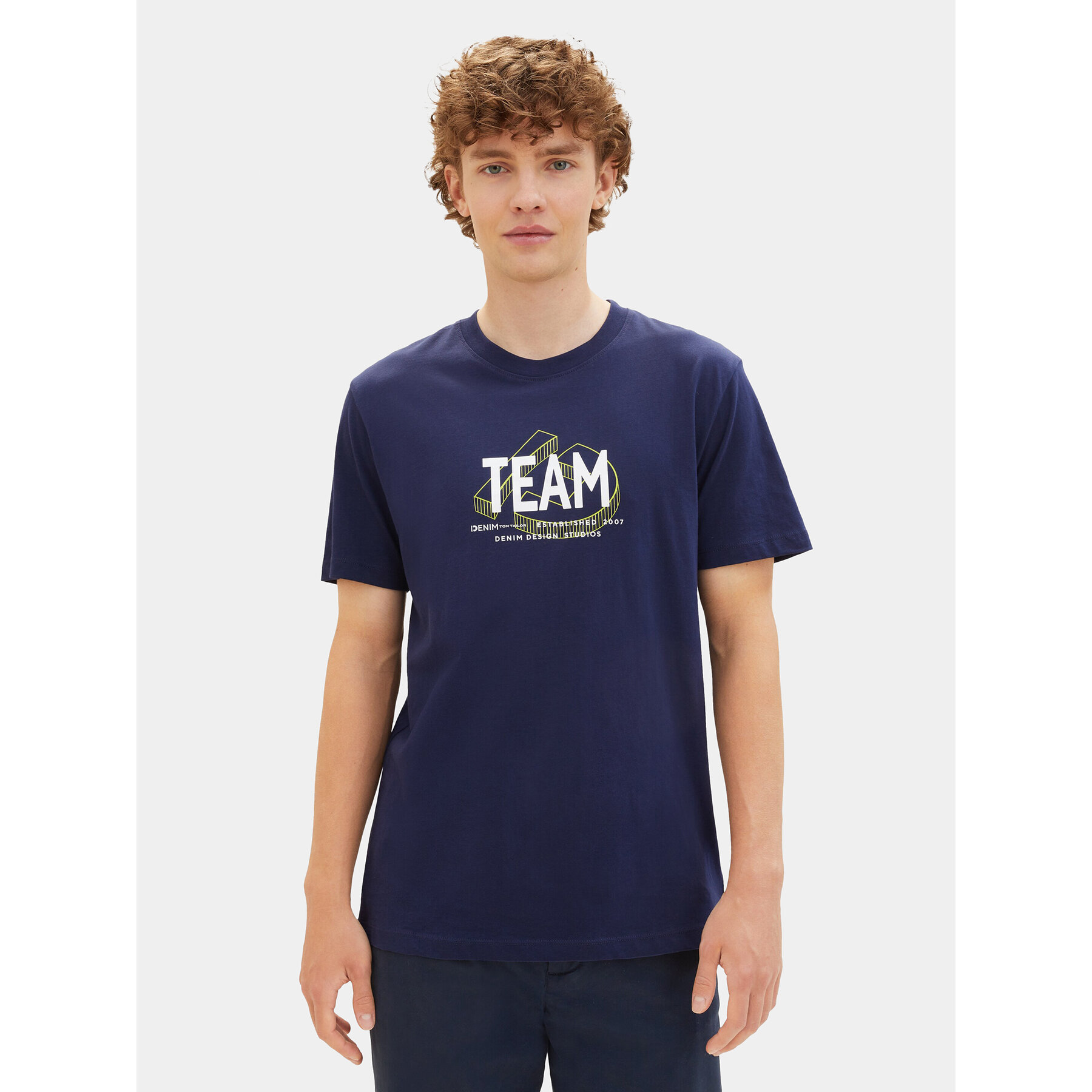 Tom Tailor Denim Tom Tailor Denim T-Shirt 1040838 Σκούρο μπλε Regular Fit