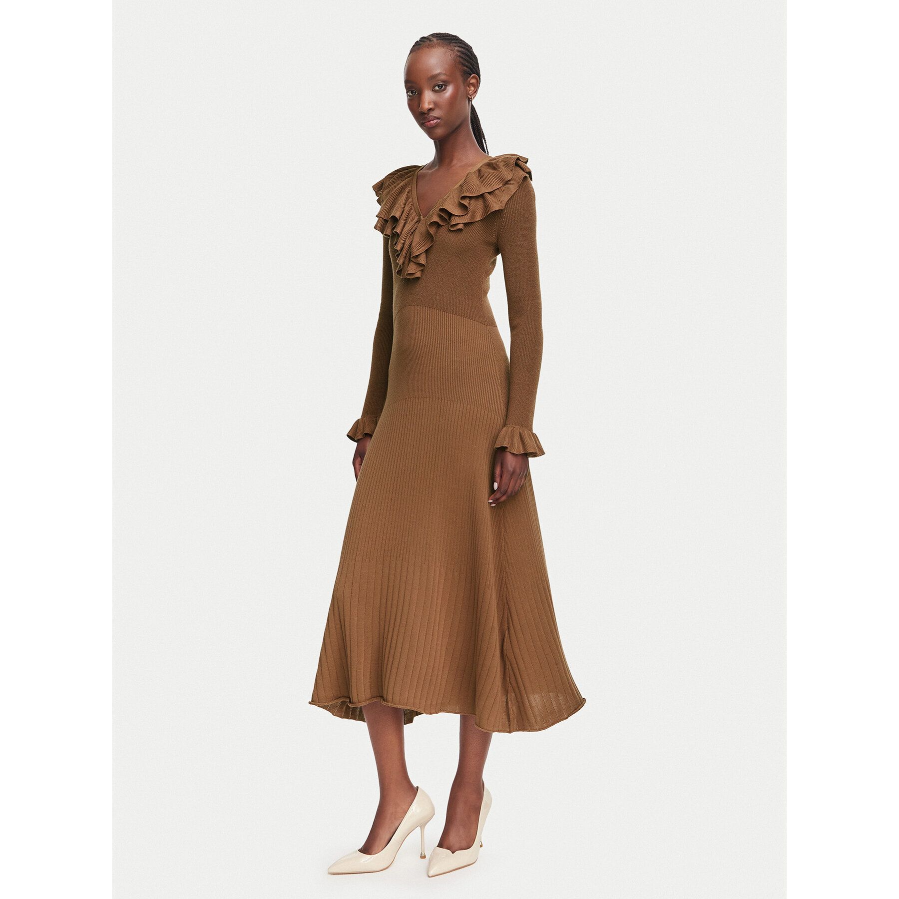 Marella Strickkleid Slatino 2623326034 Braun Regular Fit
